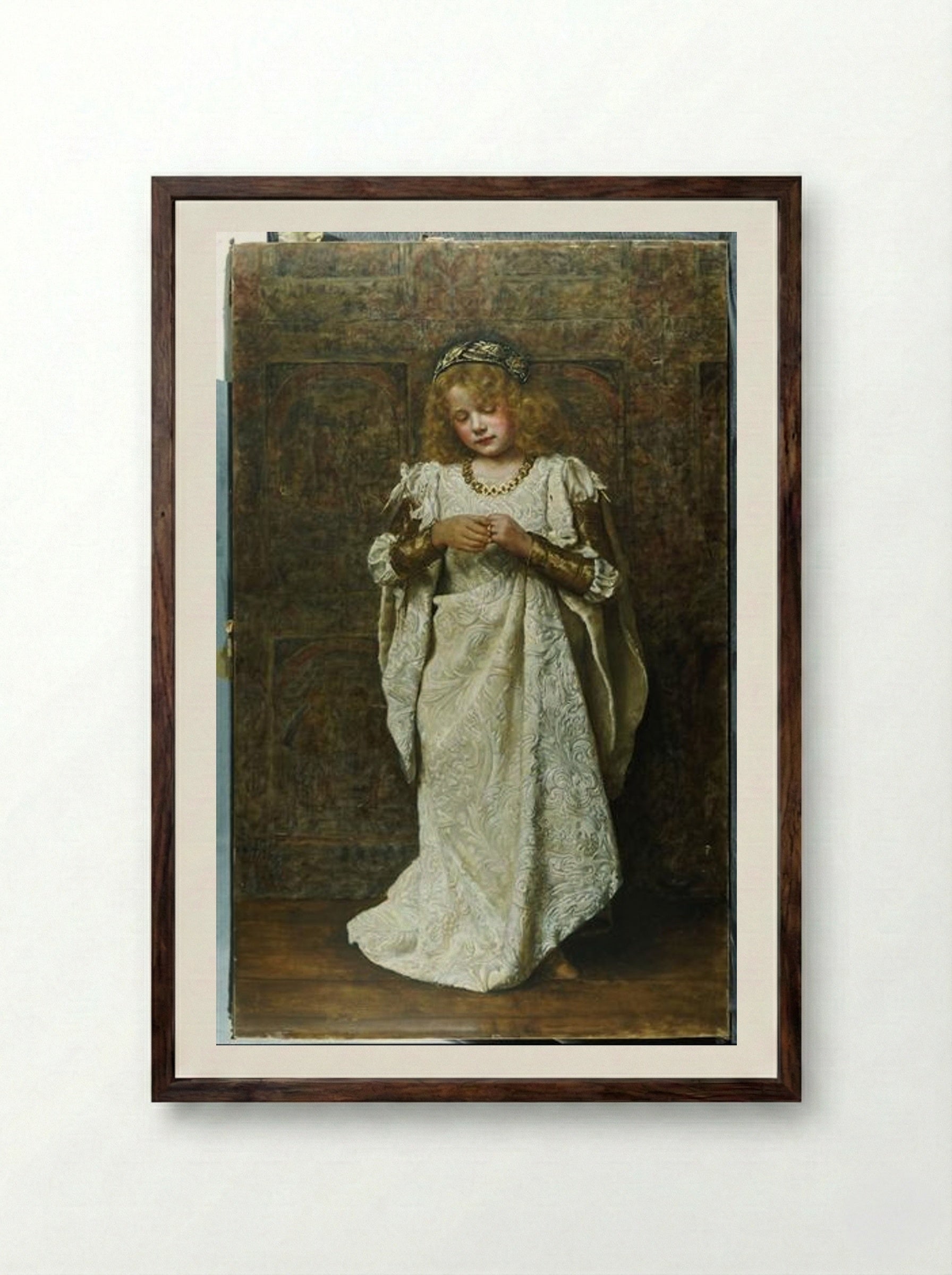 The Child Bride - John Collier - Framed Print Dark Wood