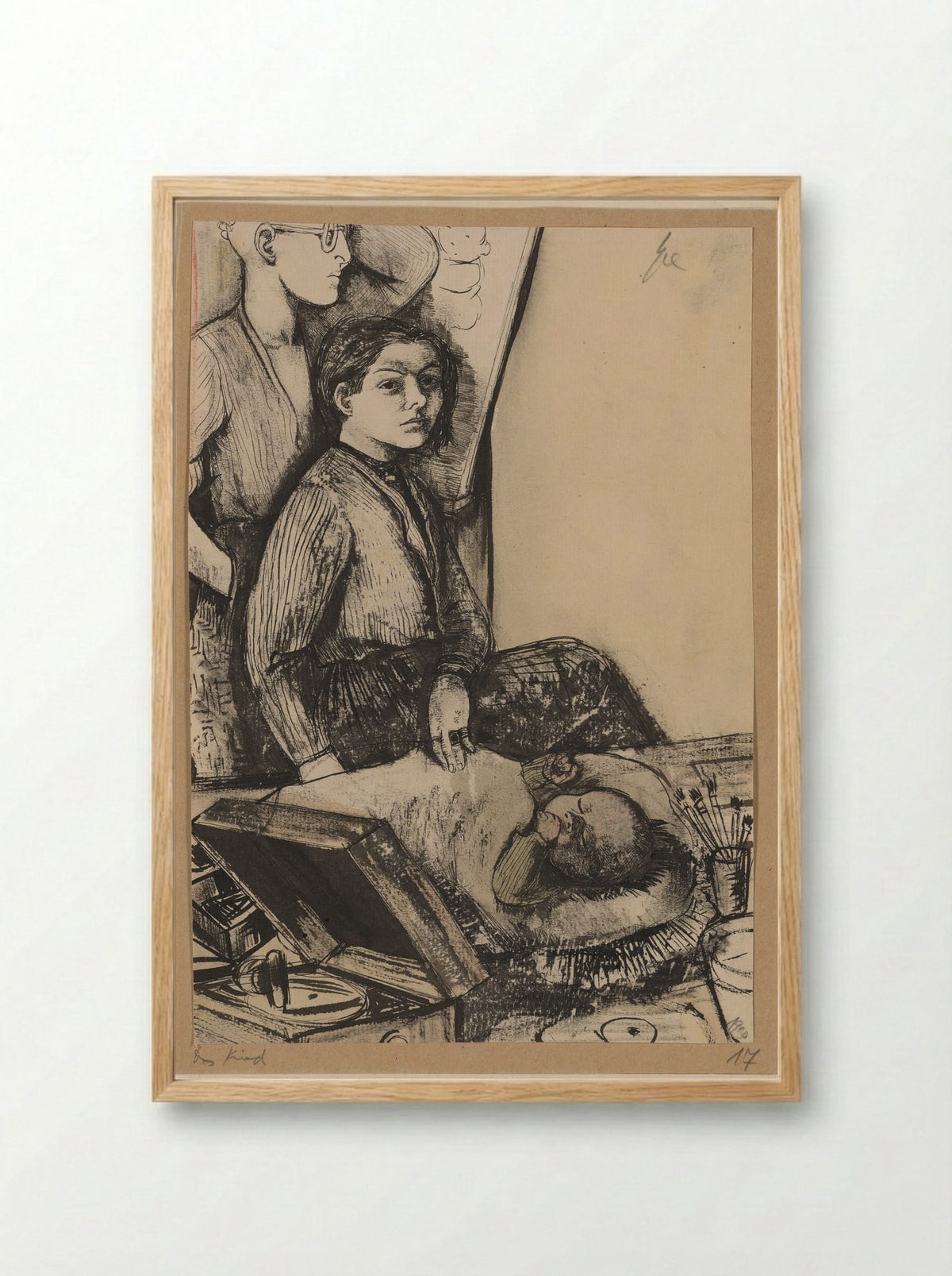 The Child - Hanna Nagel - Framed Print Wood