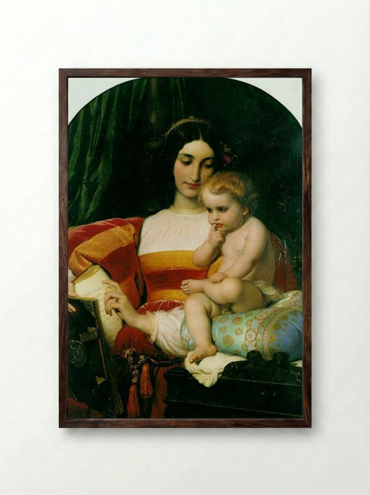 The Childhood of Pico della Mirandola - Paul Delaroche - Framed Print Dark Wood