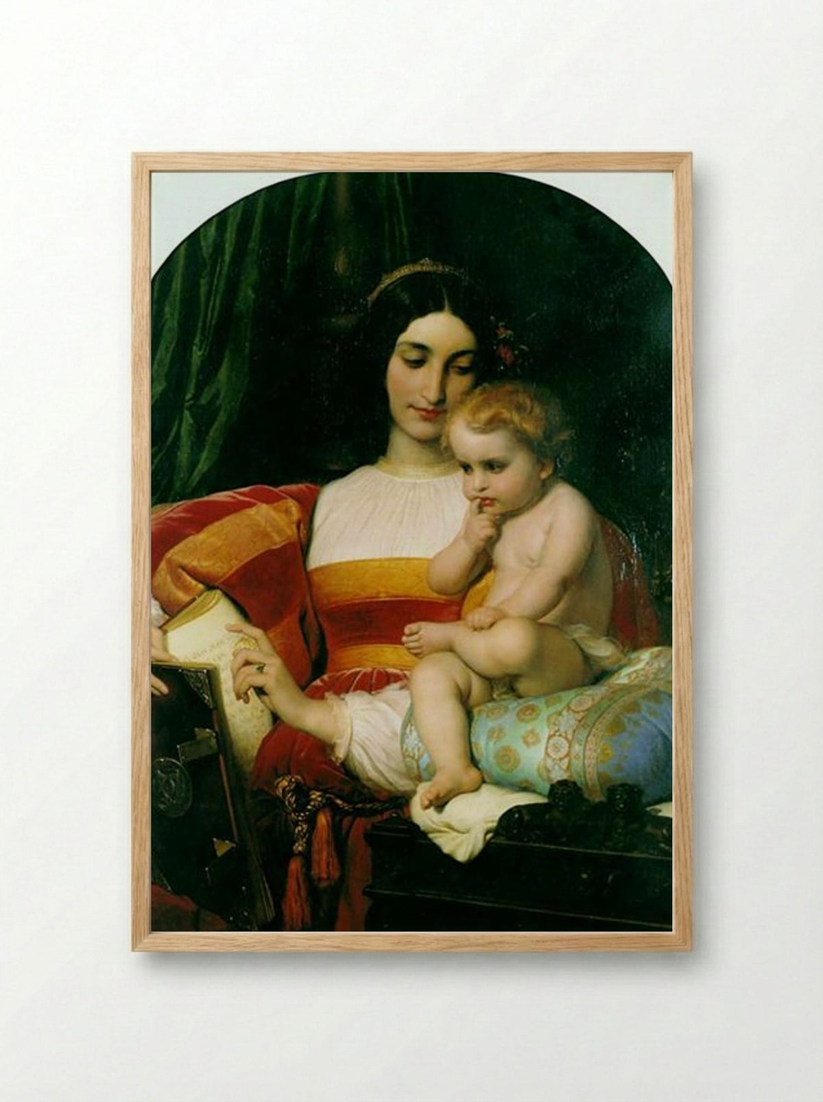 The Childhood of Pico della Mirandola - Paul Delaroche - Framed Print Wood