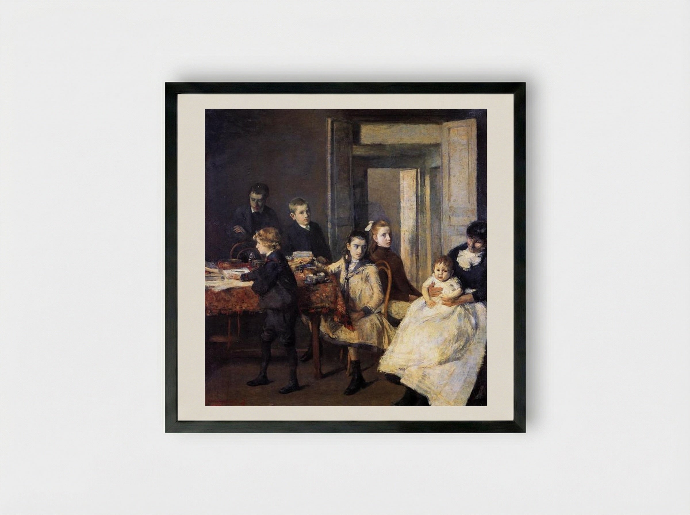 The Children of François van Rysselberghe - Théo van Rysselberghe - Framed Print Black