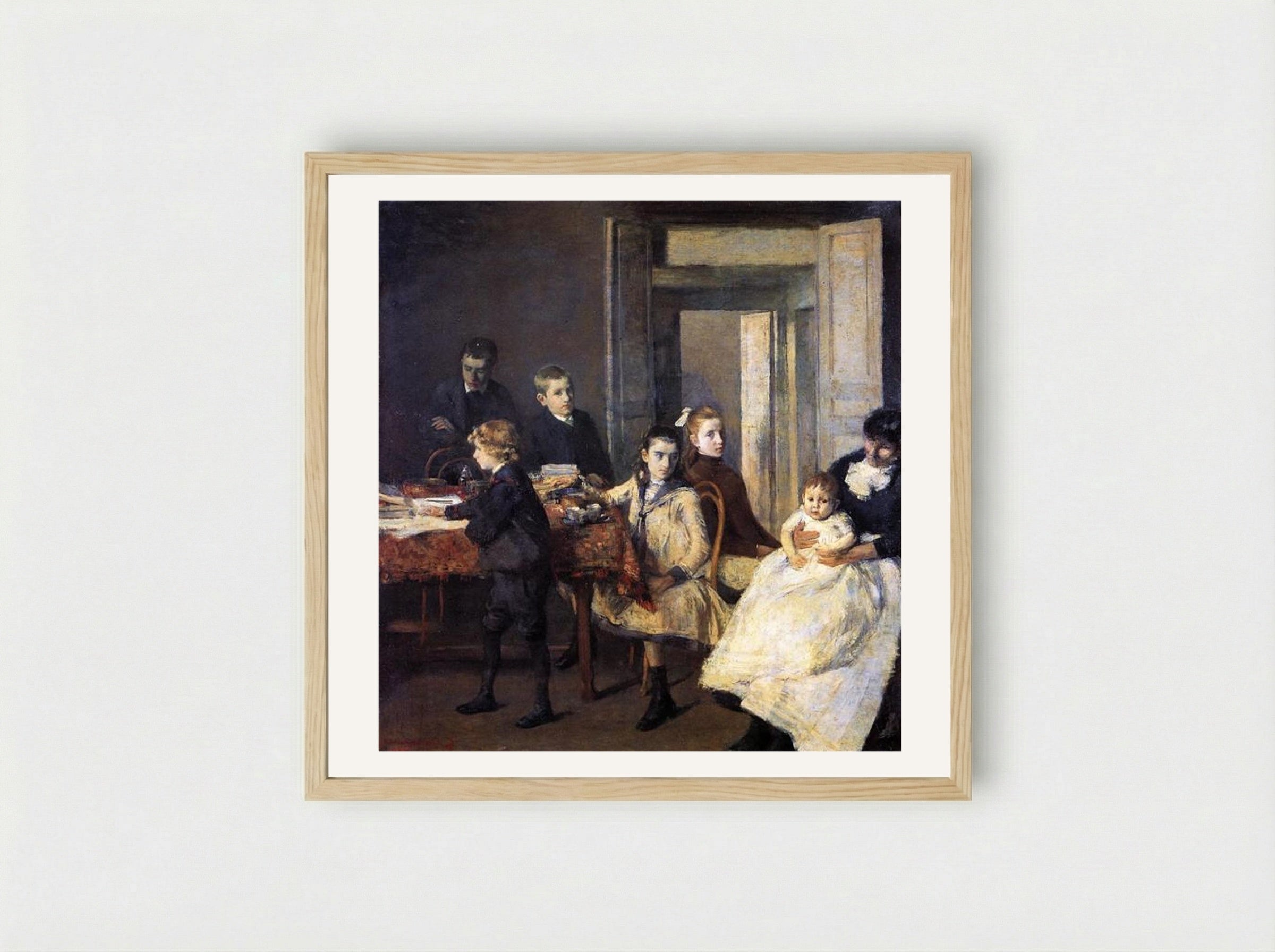 The Children of François van Rysselberghe - Théo van Rysselberghe - Framed Print Wood