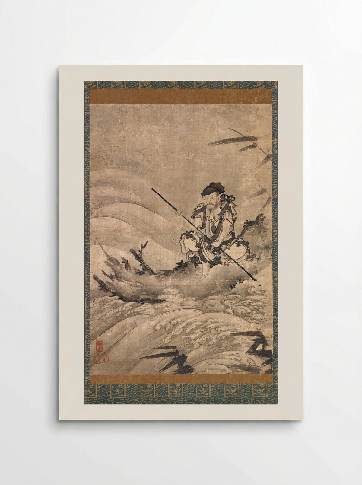 The Chinese Explorer Zhang Qian on a Raft - Maejima Sōyū - Poster
