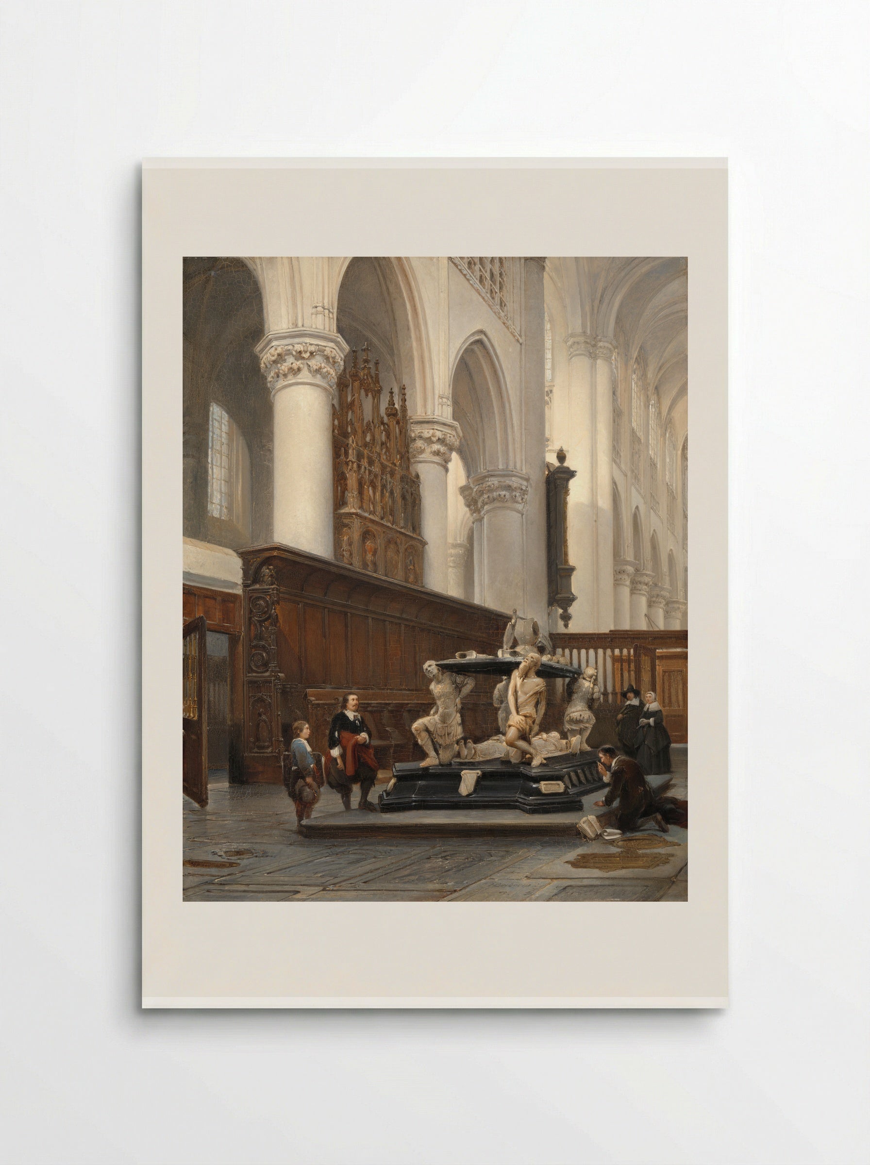 The Choir of the O.L.-Vrouwekerk in Breda with the Tomb of Engelbert II of Nassau - Johannes Bosboom - Poster