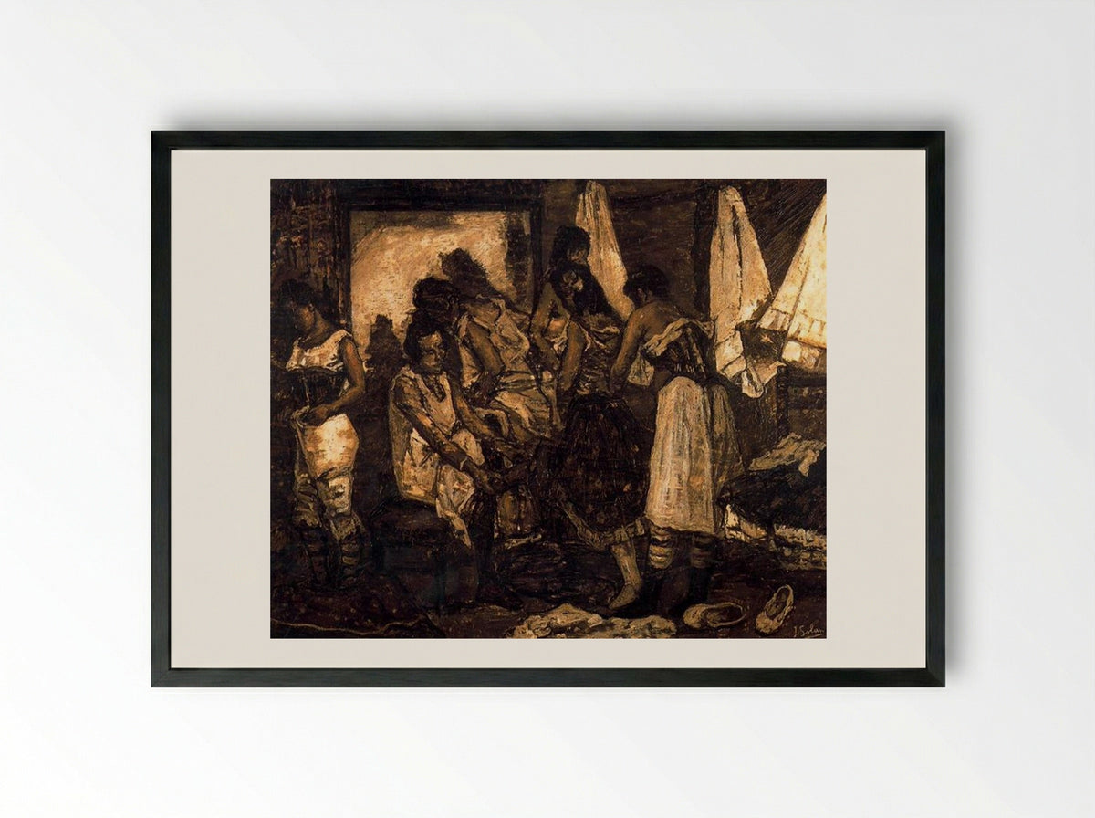 The Chorus Girls - José Gutiérrez Solana - Framed Print Black