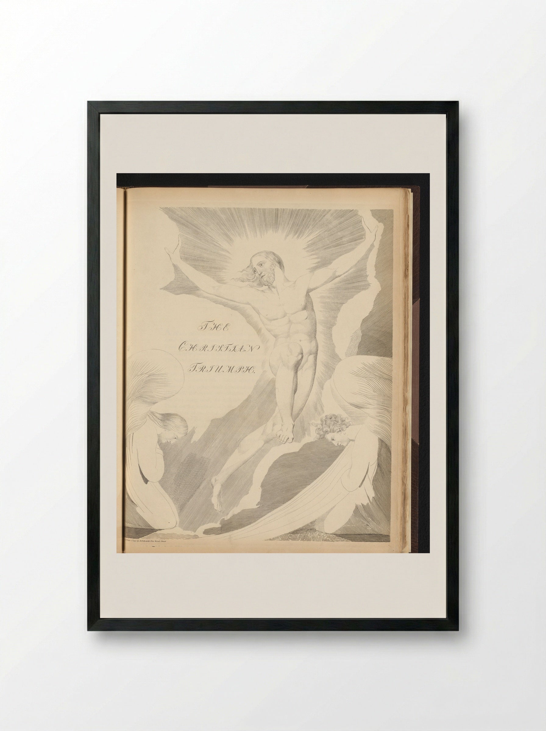 The Christian Triumph - William Blake - Framed Print Black
