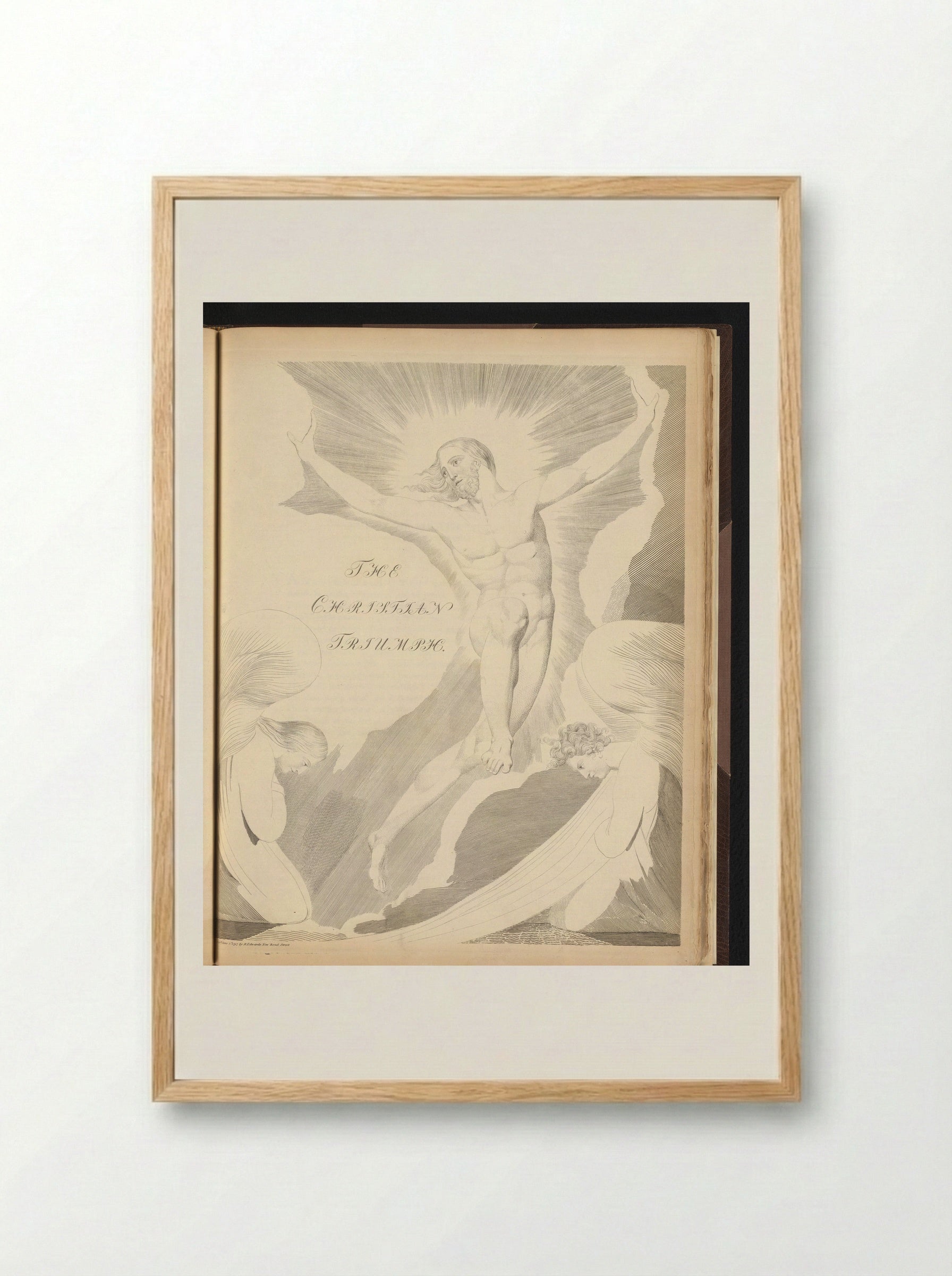 The Christian Triumph - William Blake - Framed Print Wood