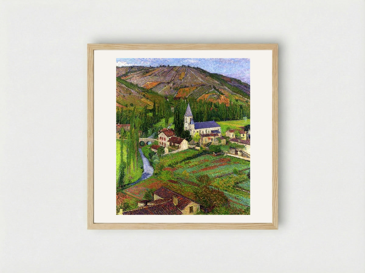 The Church at Labastide - Henri Martin - Framed Print Wood