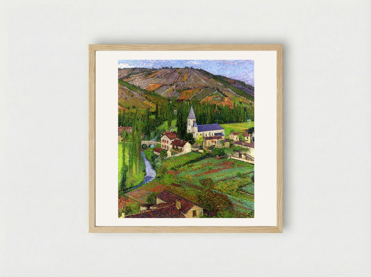 The Church at Labastide - Henri Martin - Framed Print Wood