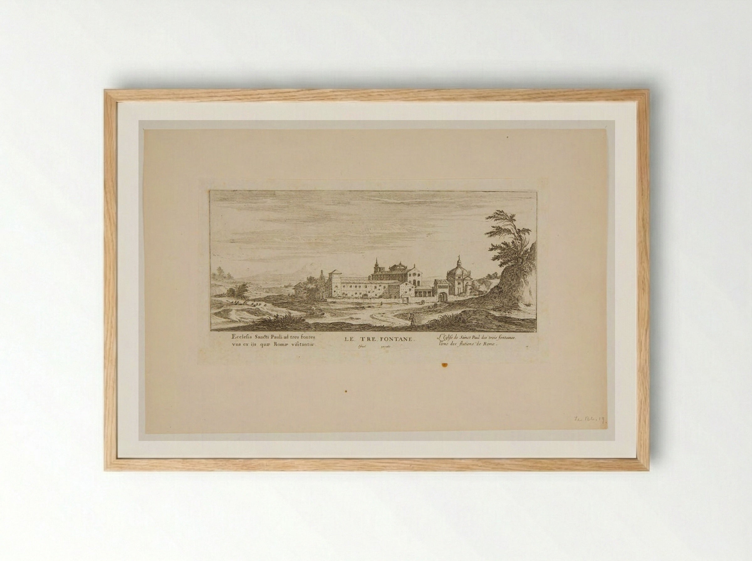 The Church of St. Paul of the Three Fountains - Israël Silvestre - Framed Print Wood