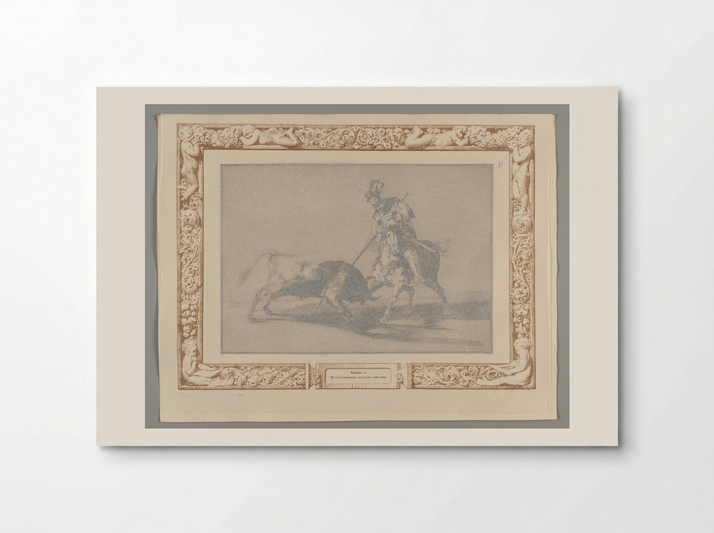 The Cid Campeador Spearing Another Bull - Francisco José de Goya y Lucientes - Poster