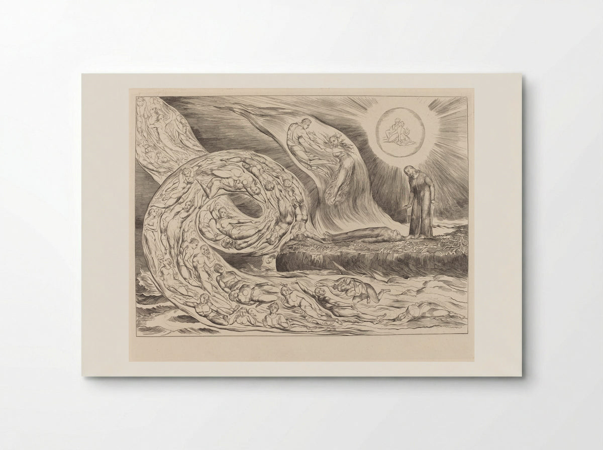 The Circle of the Lustful: Paolo and Francesca - William Blake - Poster