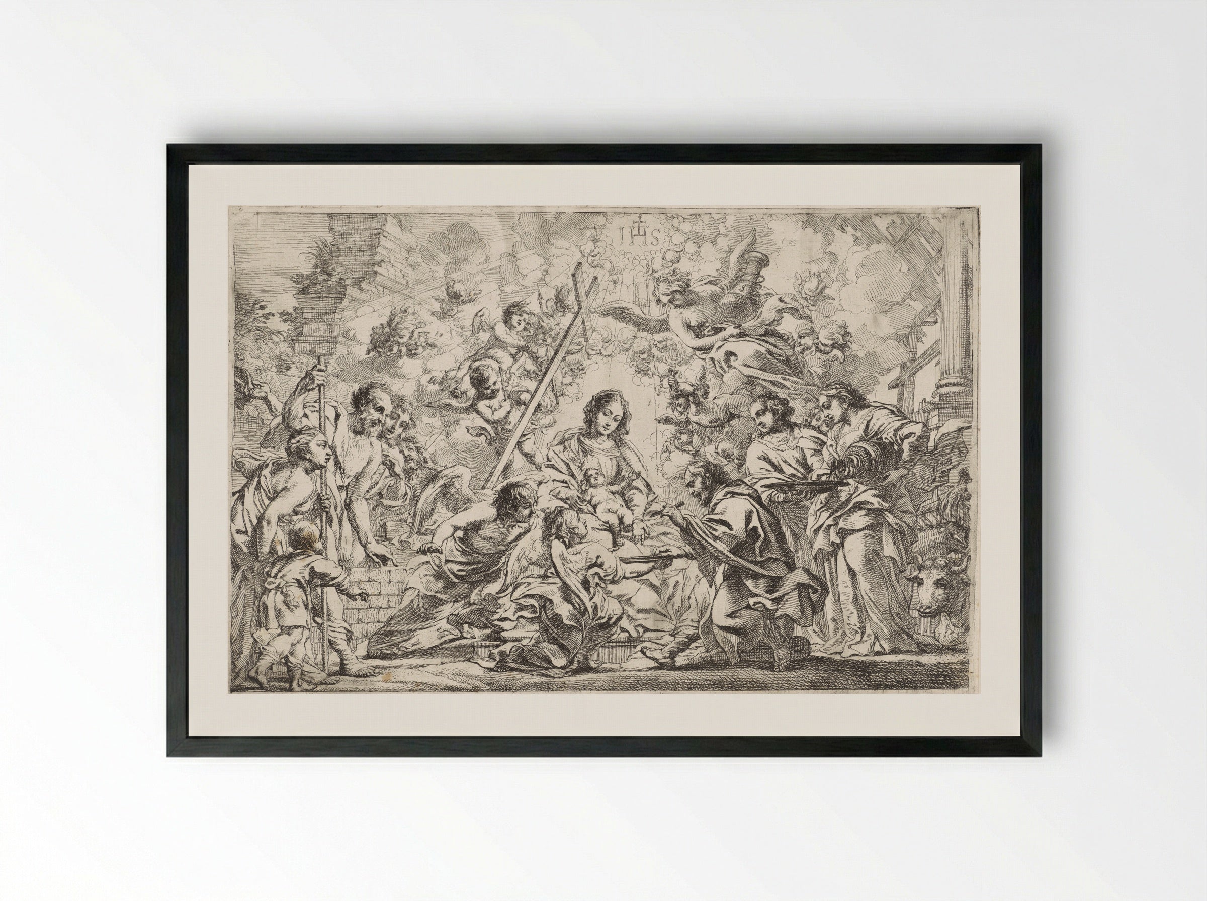The Circumcision of Christ - Cornelis Schut (I) - Framed Print Black