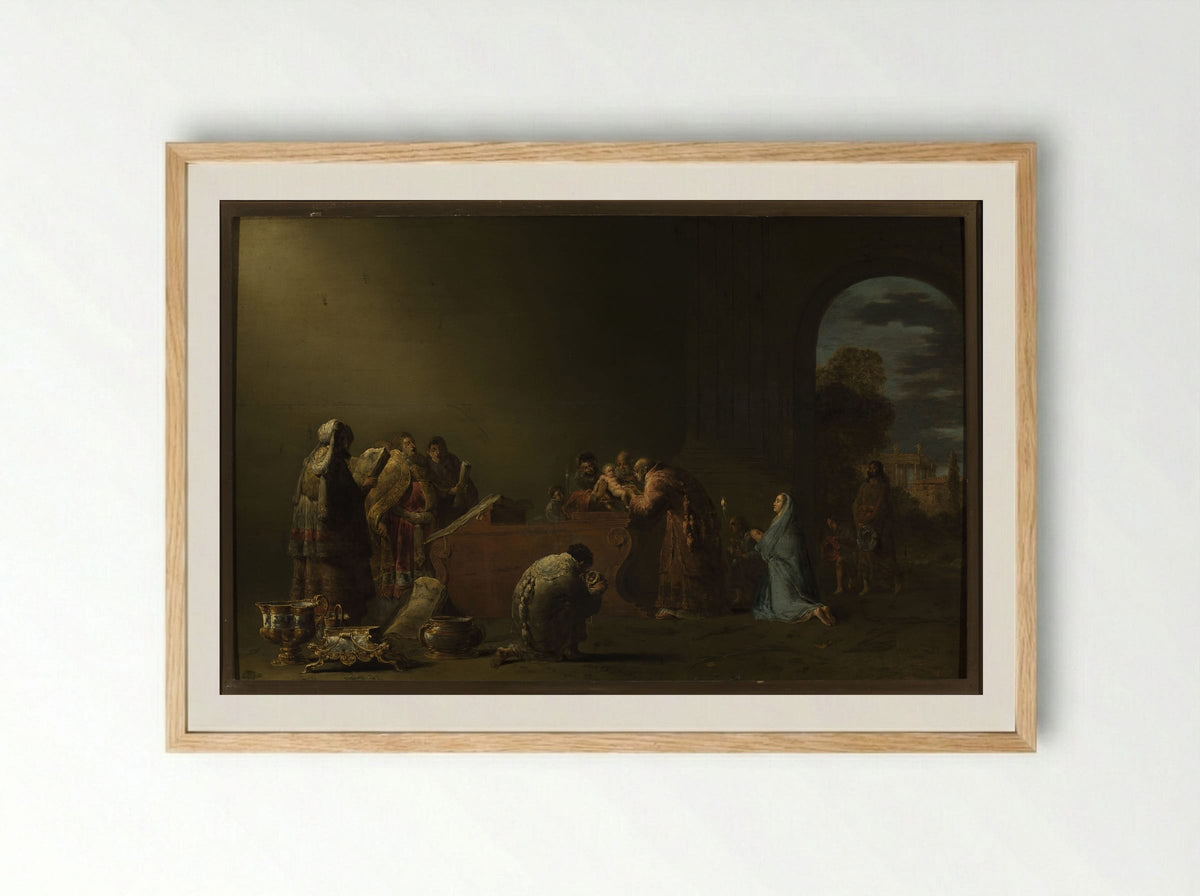 The Circumcision - Leonaert Bramer - Framed Print Wood