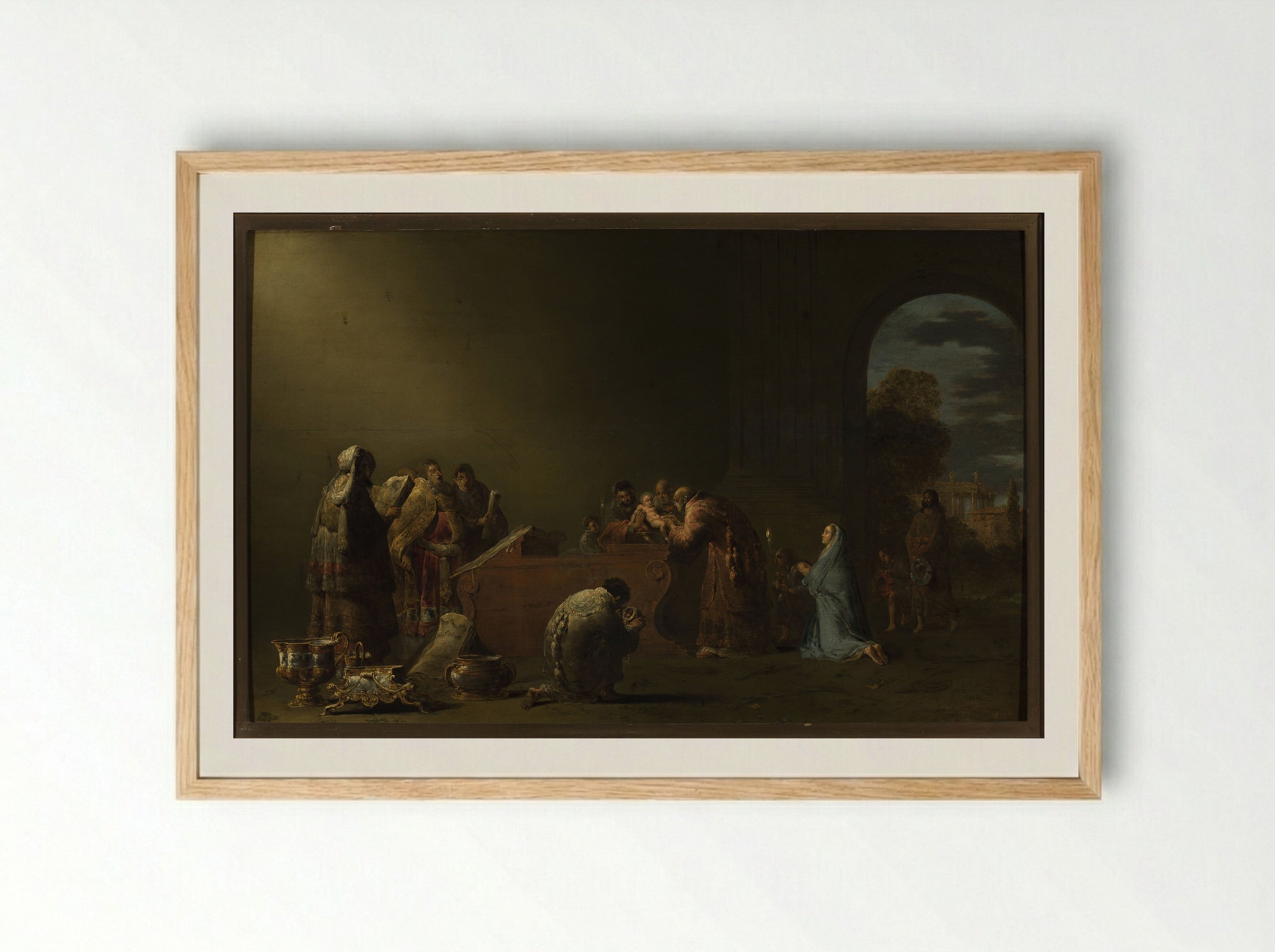 The Circumcision - Leonaert Bramer - Framed Print Wood