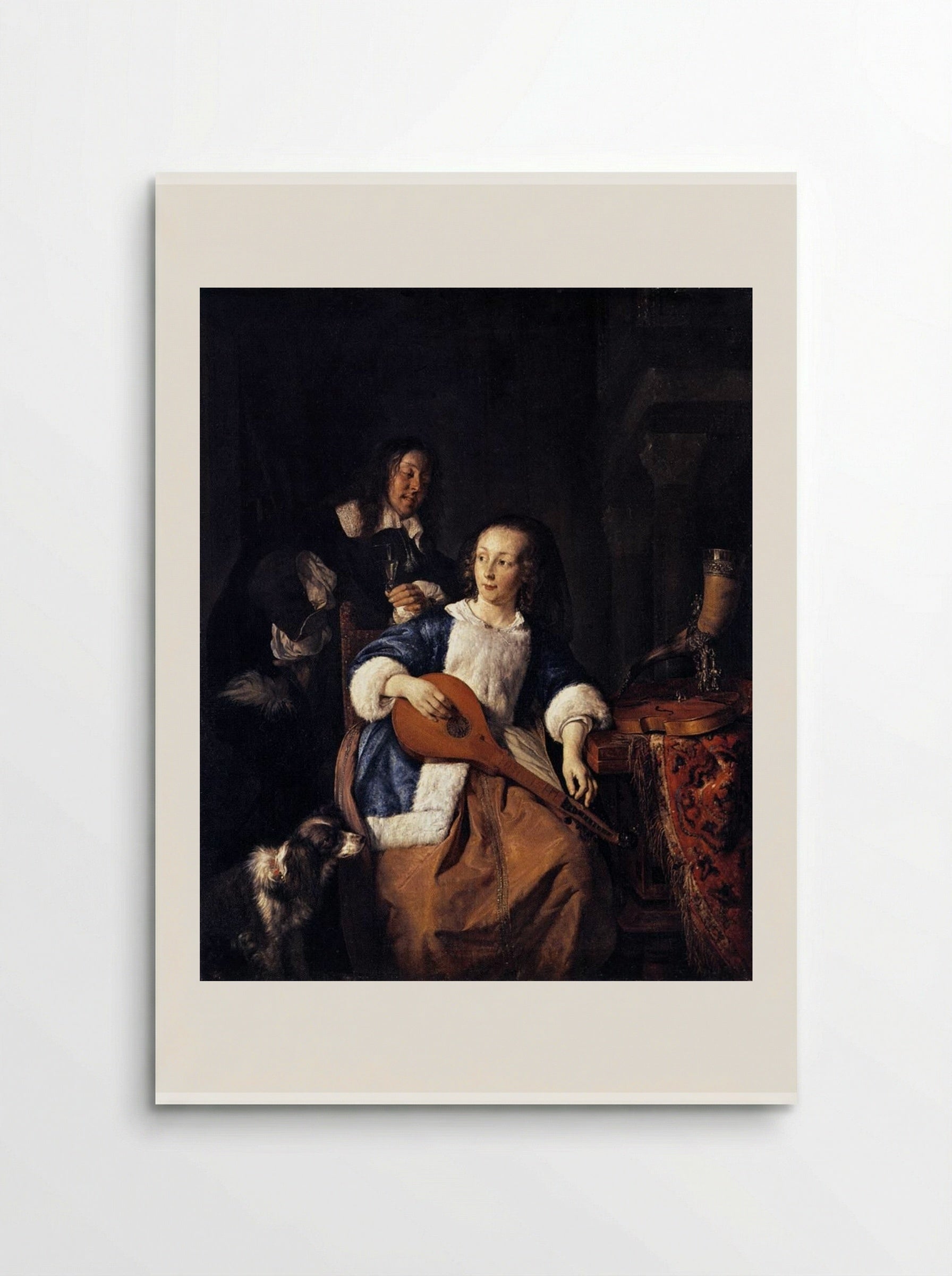 The Cittern Player - Gabriel Metsu - Poster
