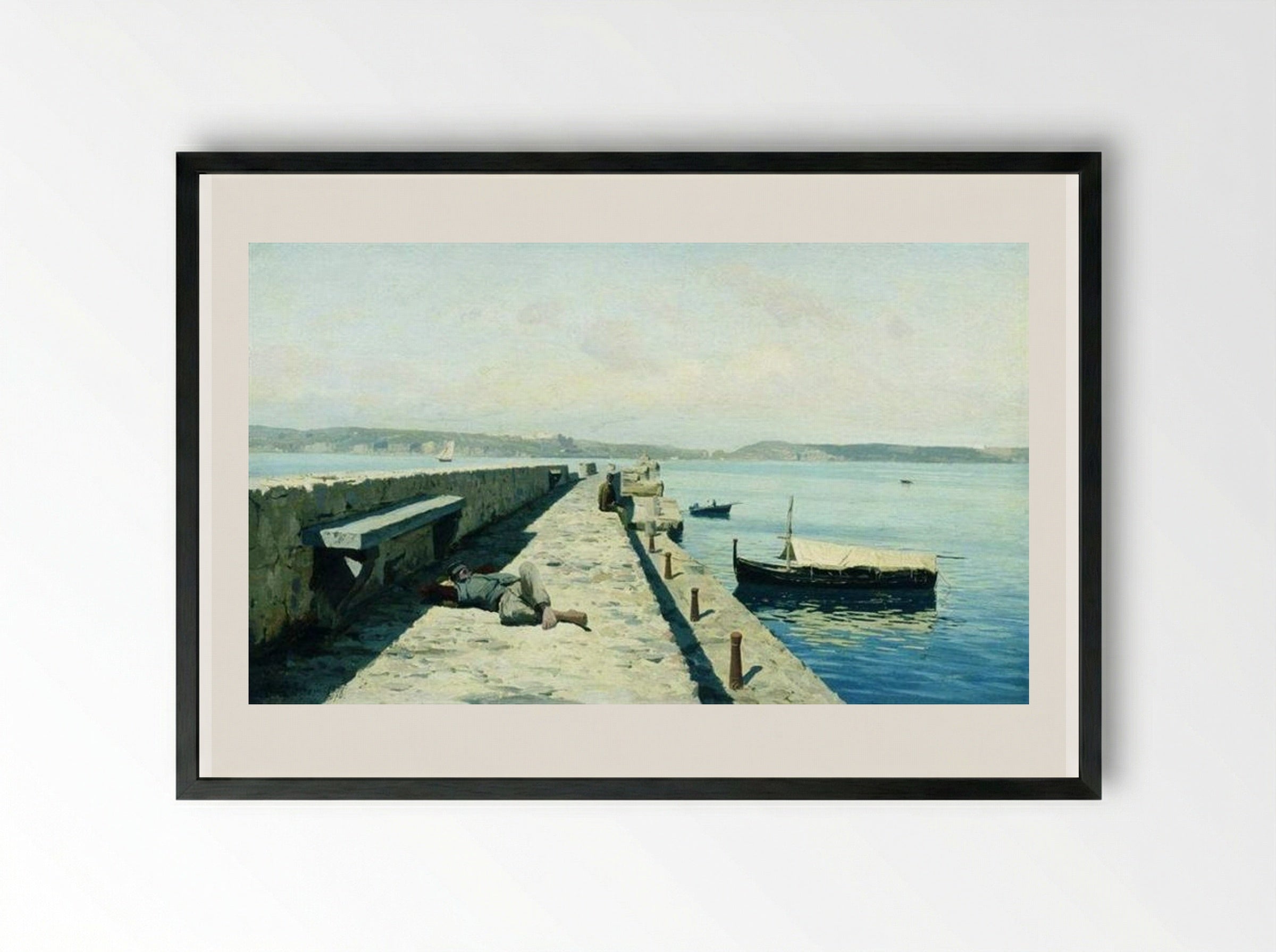 The City Pozzuoli near Naples - Volodymyr Orlovsky - Framed Print Black