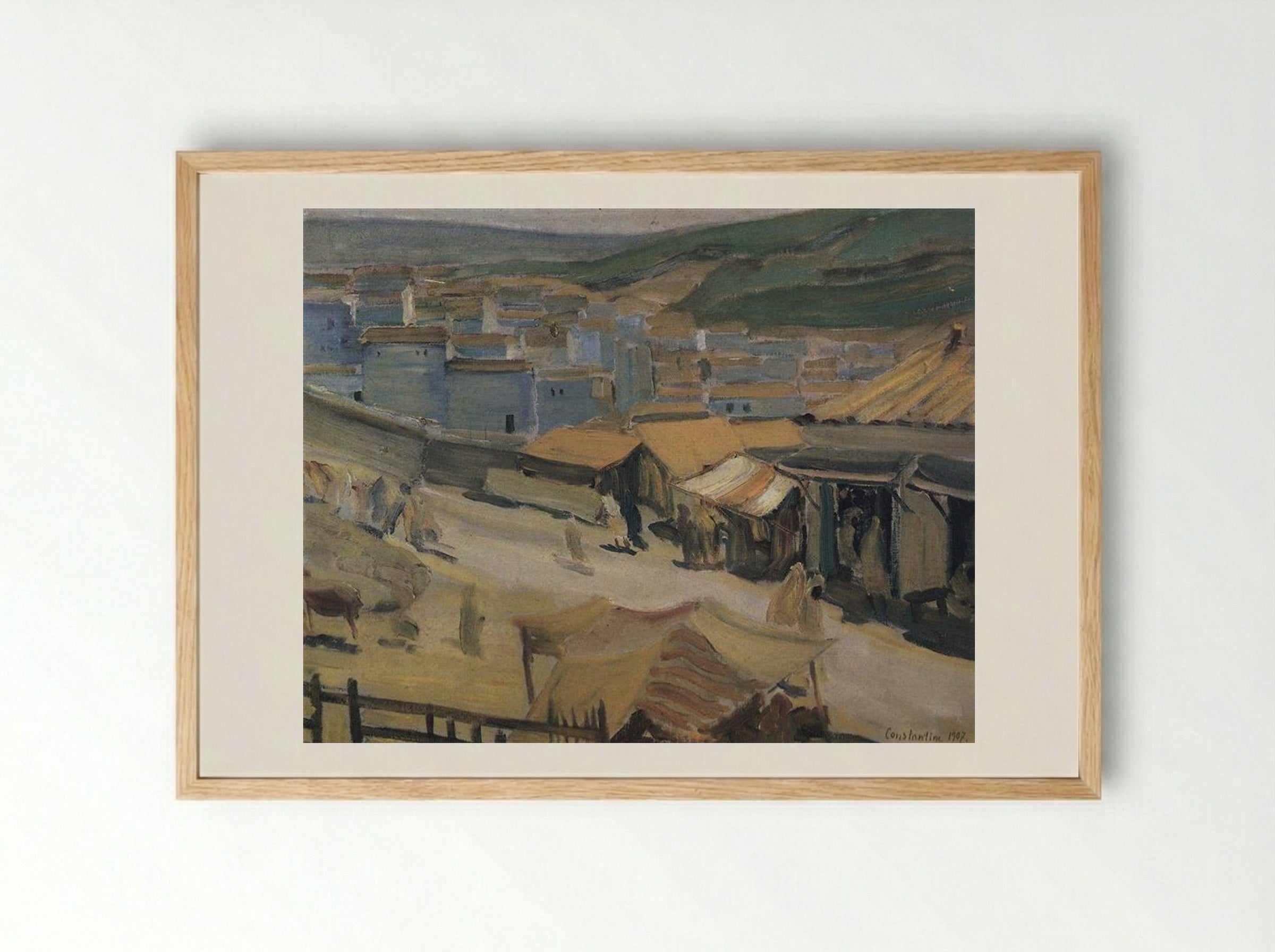 The City of Constantine - Kuzma Petrov-Vodkin - Framed Print Wood