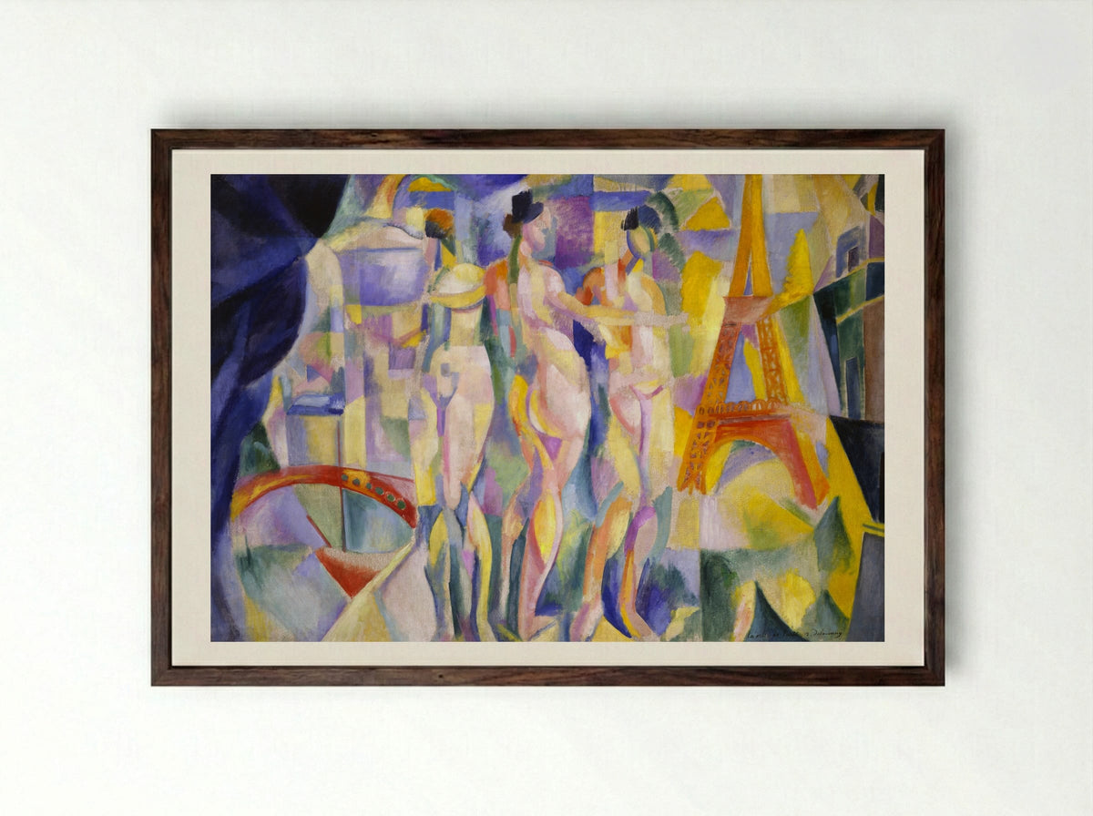 The City of Paris - Robert Delaunay - Framed Print Dark Wood