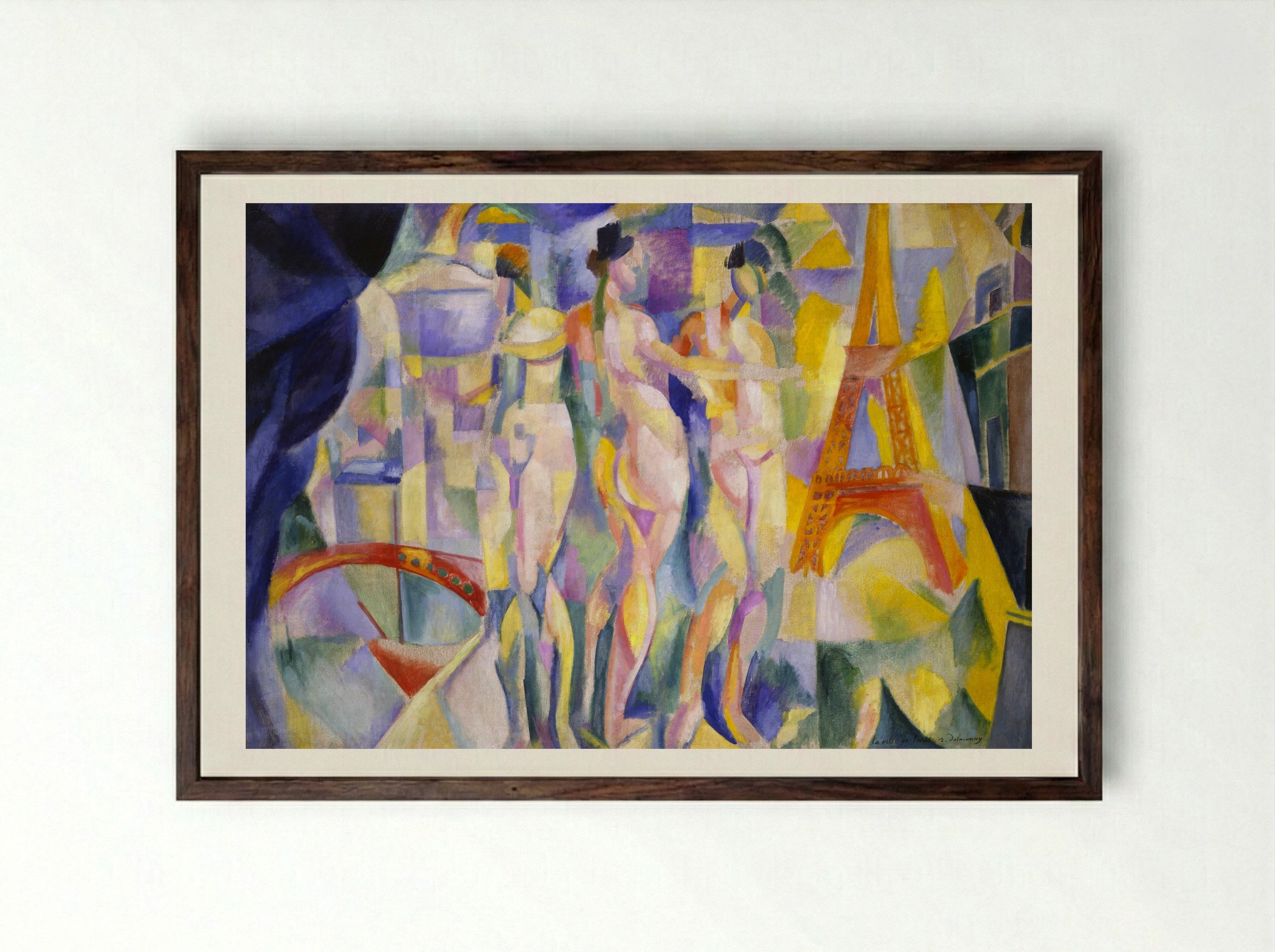 The City of Paris - Robert Delaunay - Framed Print Dark Wood
