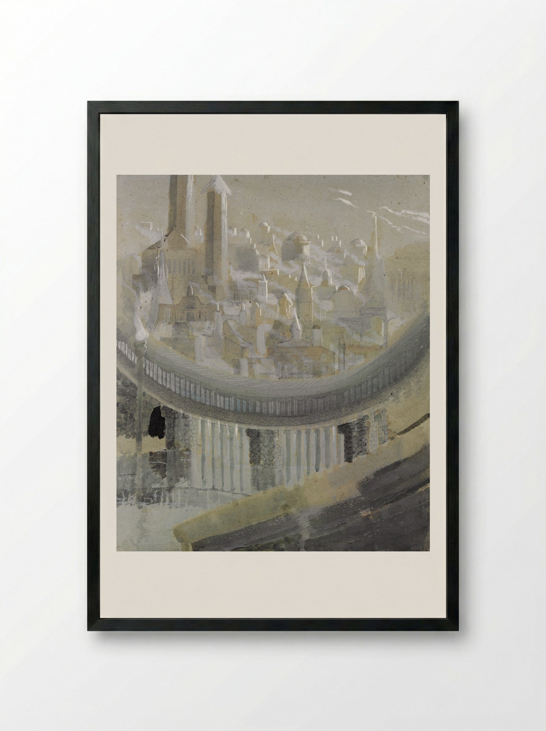 The City - Mikalojus Konstantinas Čiurlionis - Framed Print Black