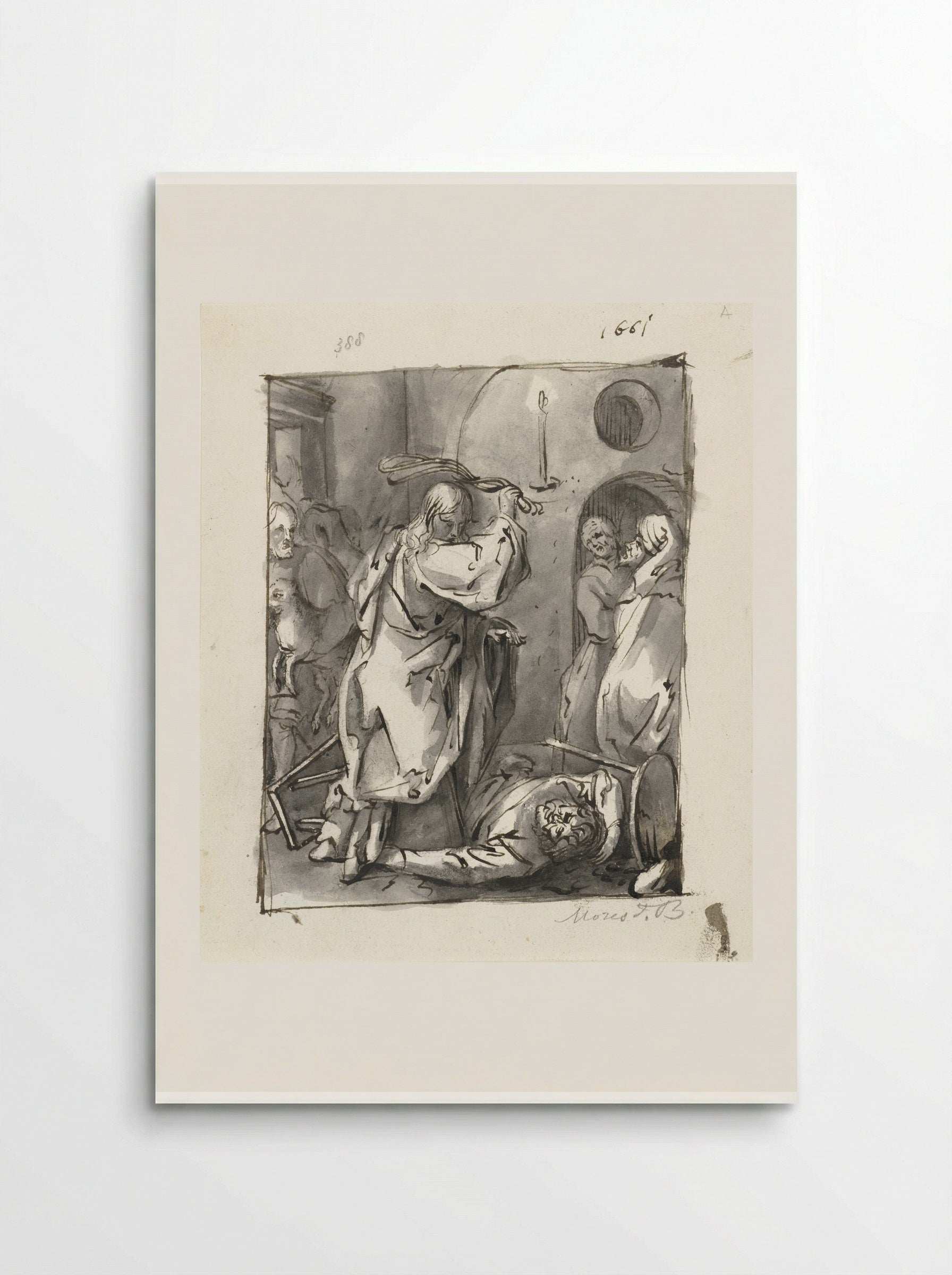 The Cleansing of the Temple - Moses ter Borch - Poster