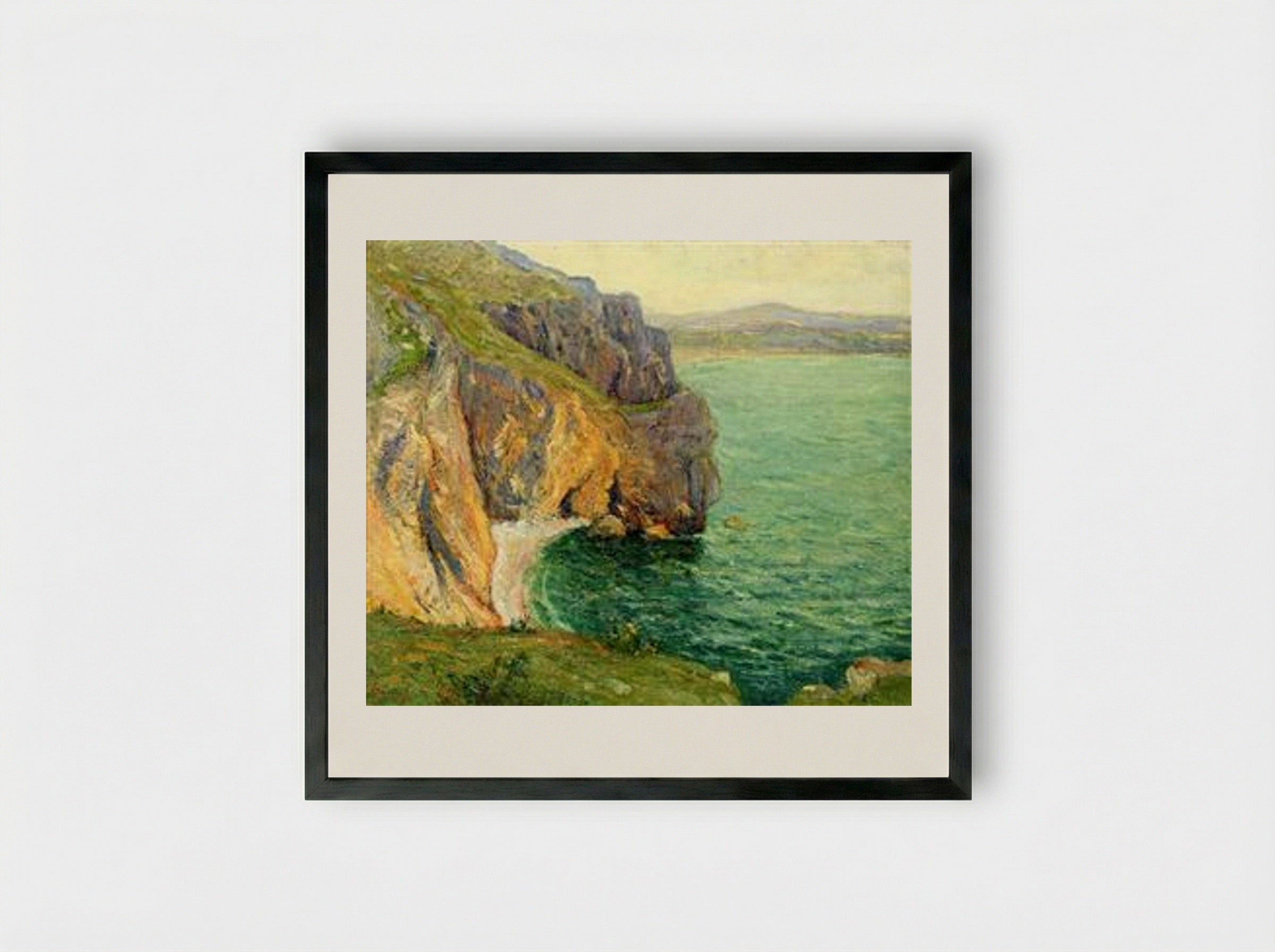 The Cliffs at Polhor - Maxime Maufra - Framed Print Black