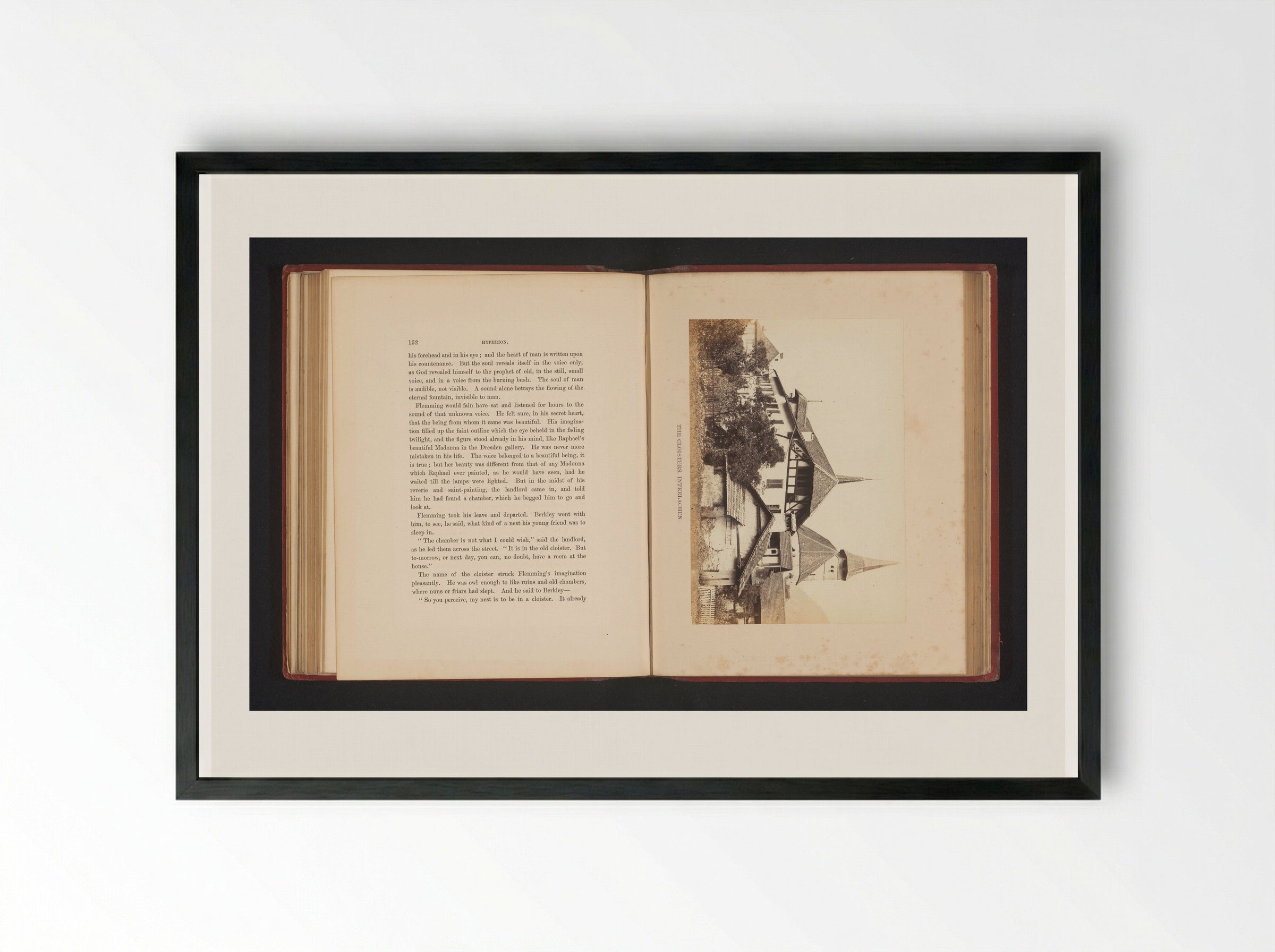 The Cloisters, Interlaken - Francis Frith - Framed Print Black