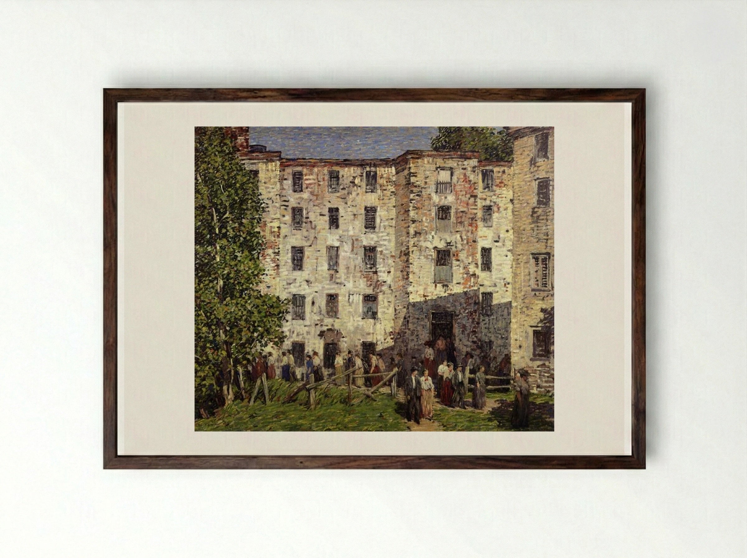 The Closing Hour - Robert Spencer - Framed Print Dark Wood