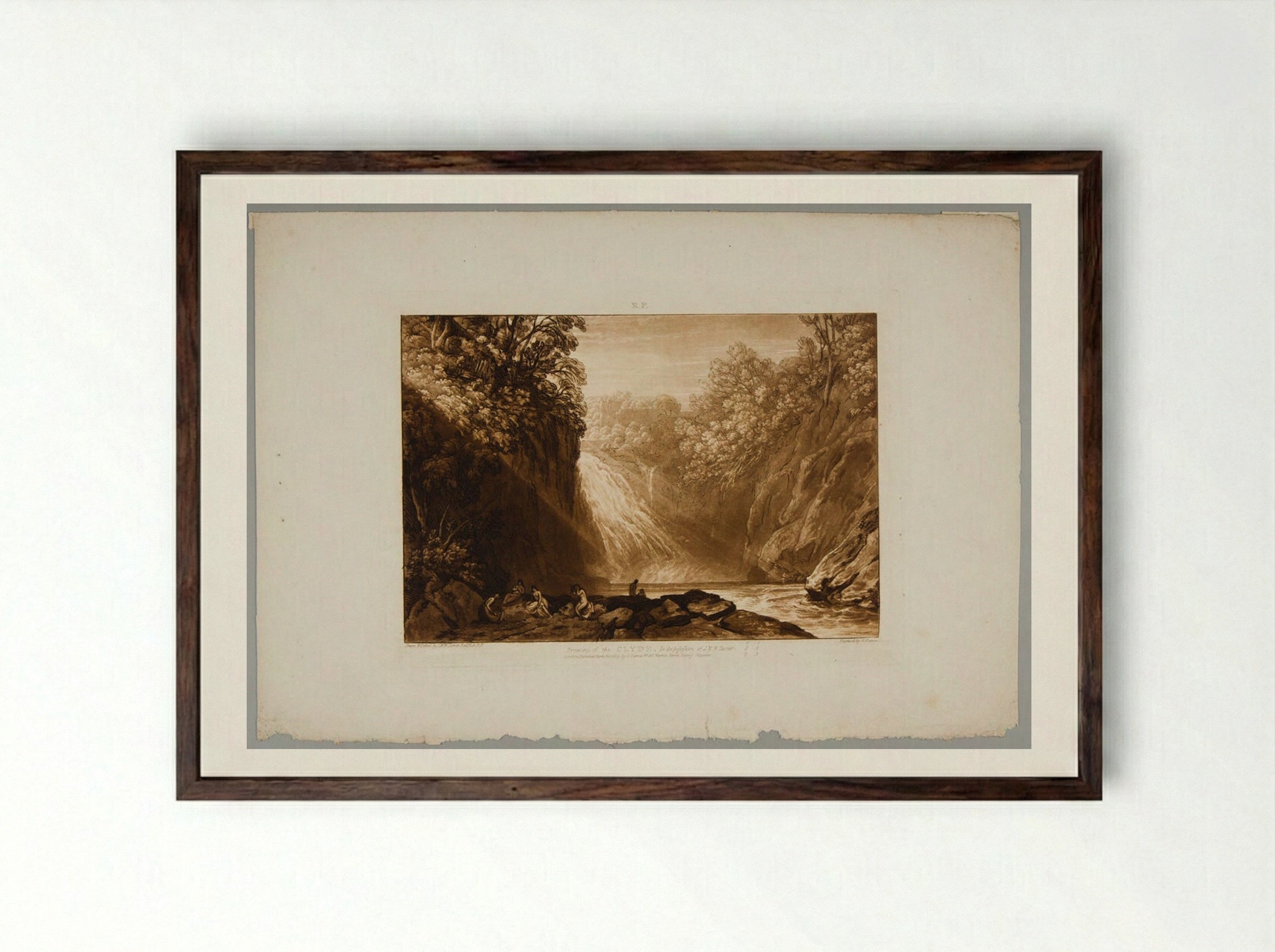 The Clyde - Charles Turner - Framed Print Dark Wood