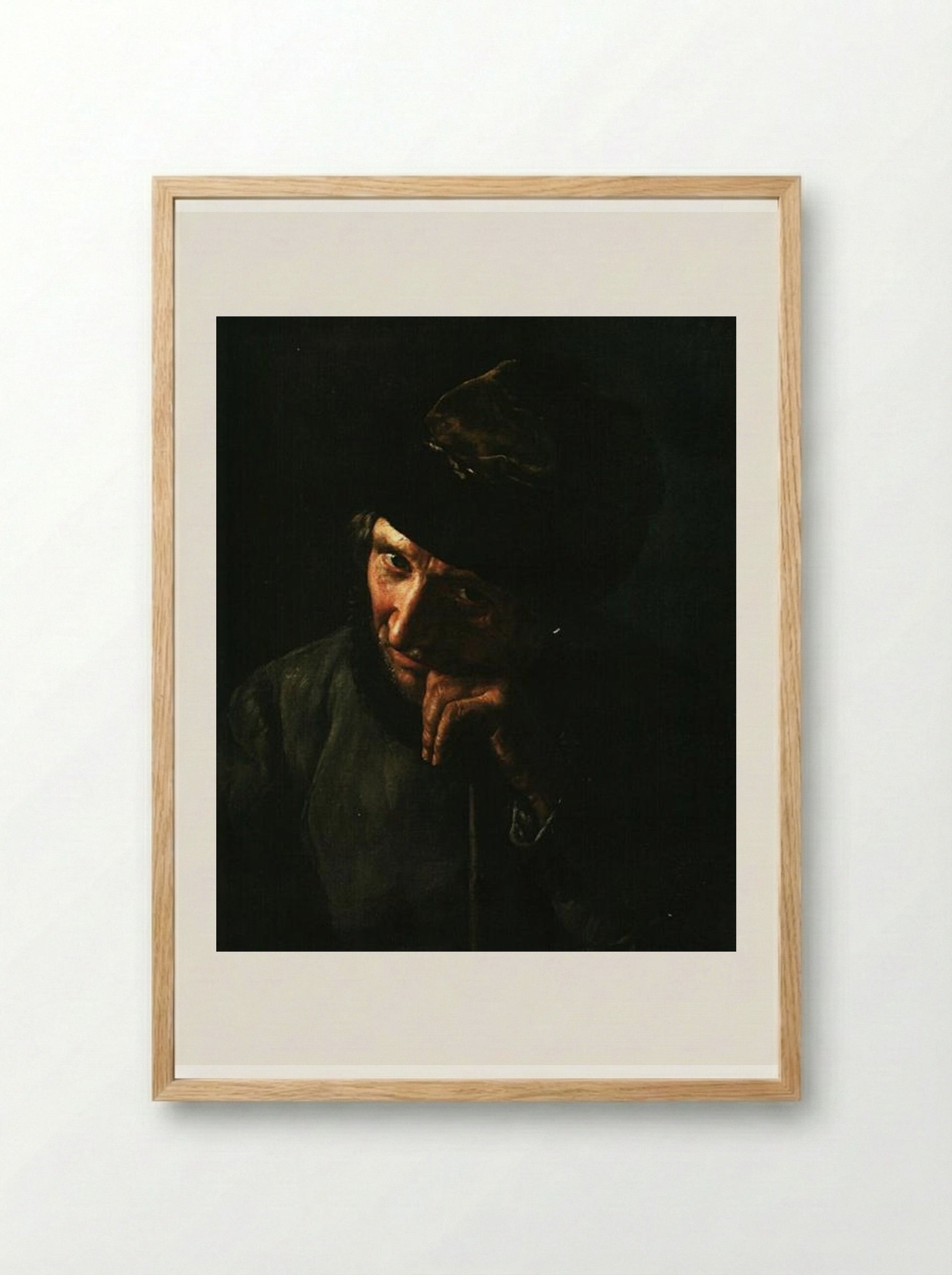 The Coachman Leaning on a Whip Handle - Vasily Tropinin - Framed Print Wood