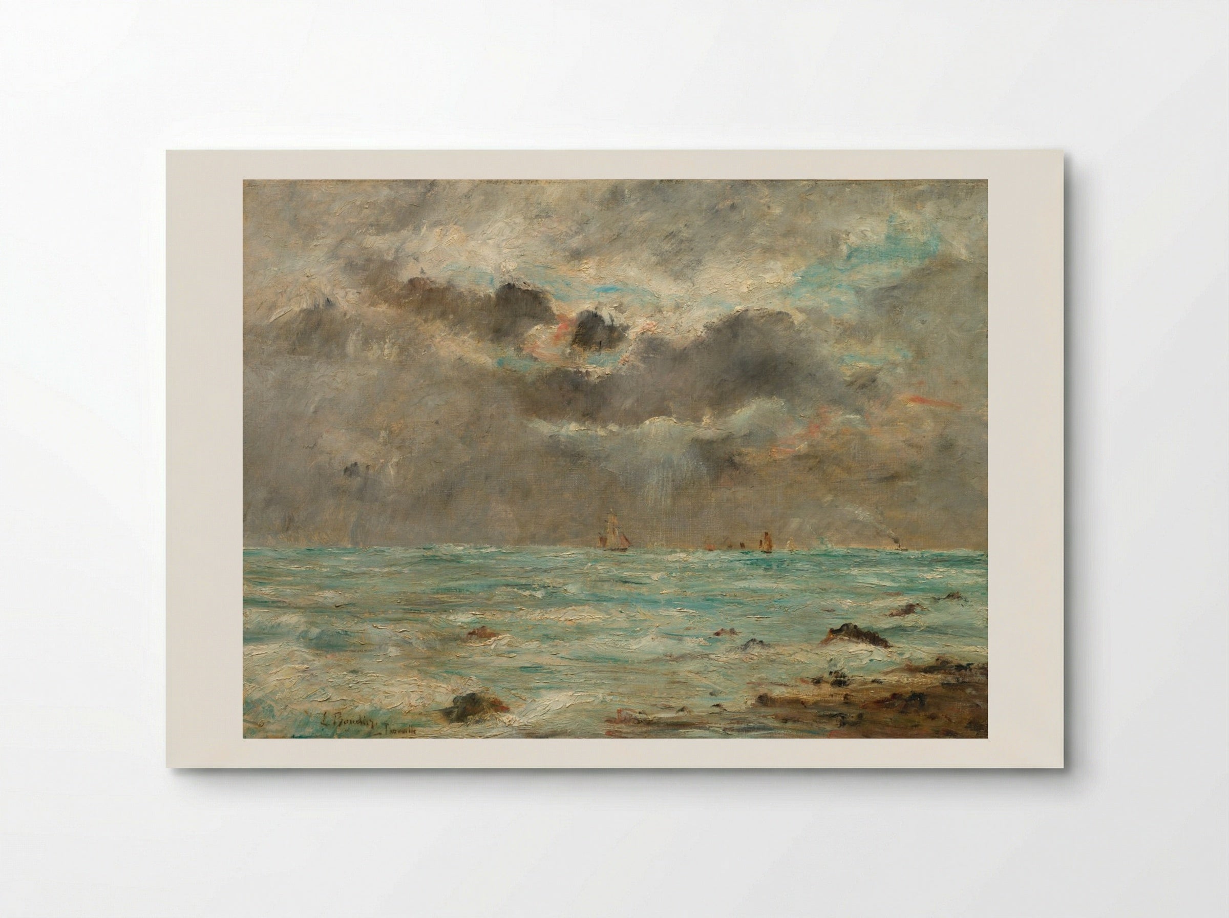 The Coast at Trouville - Eugène Boudin - Poster