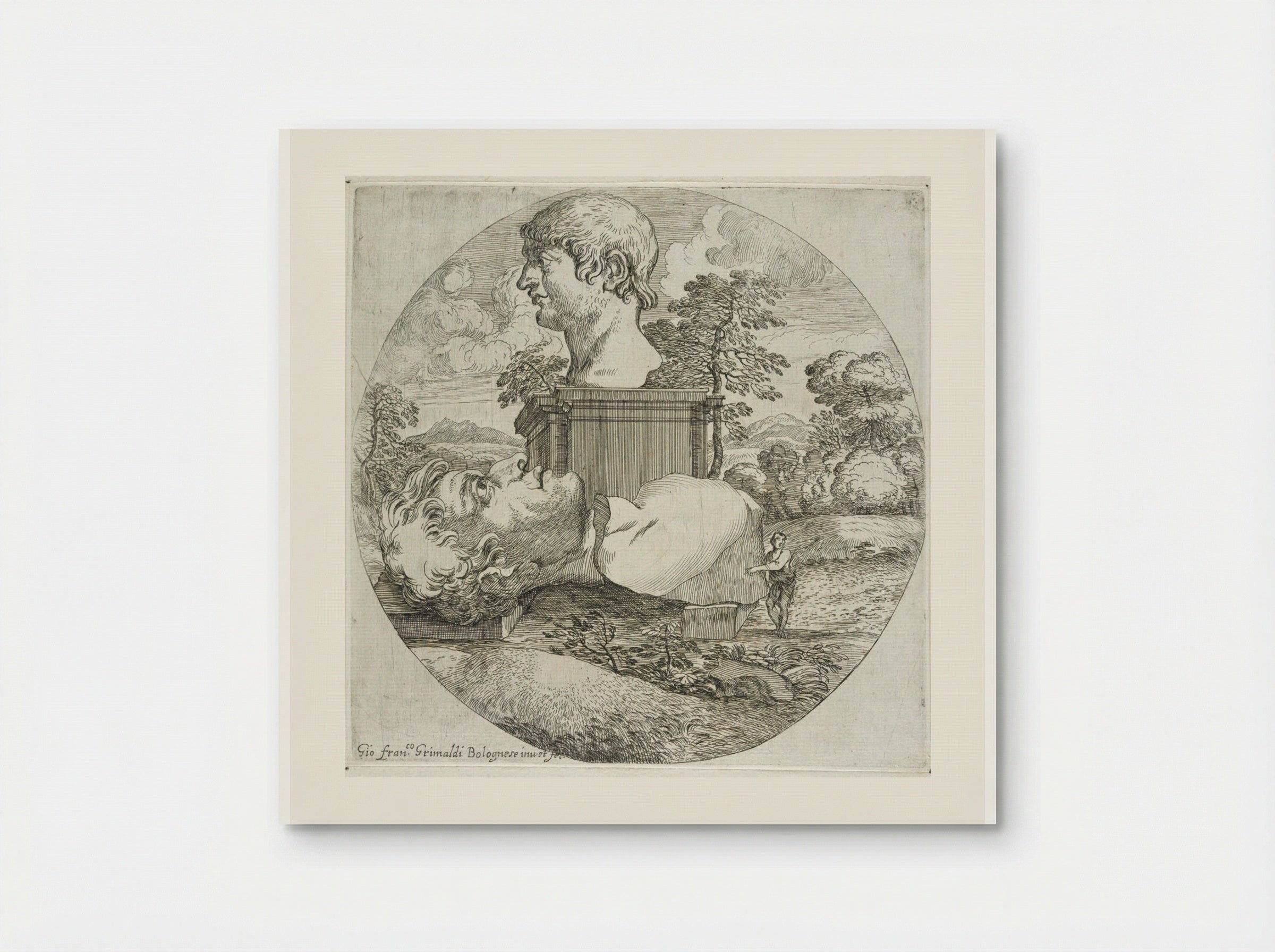 The Colossal Bust - Giovanni Francesco Grimaldi - Poster