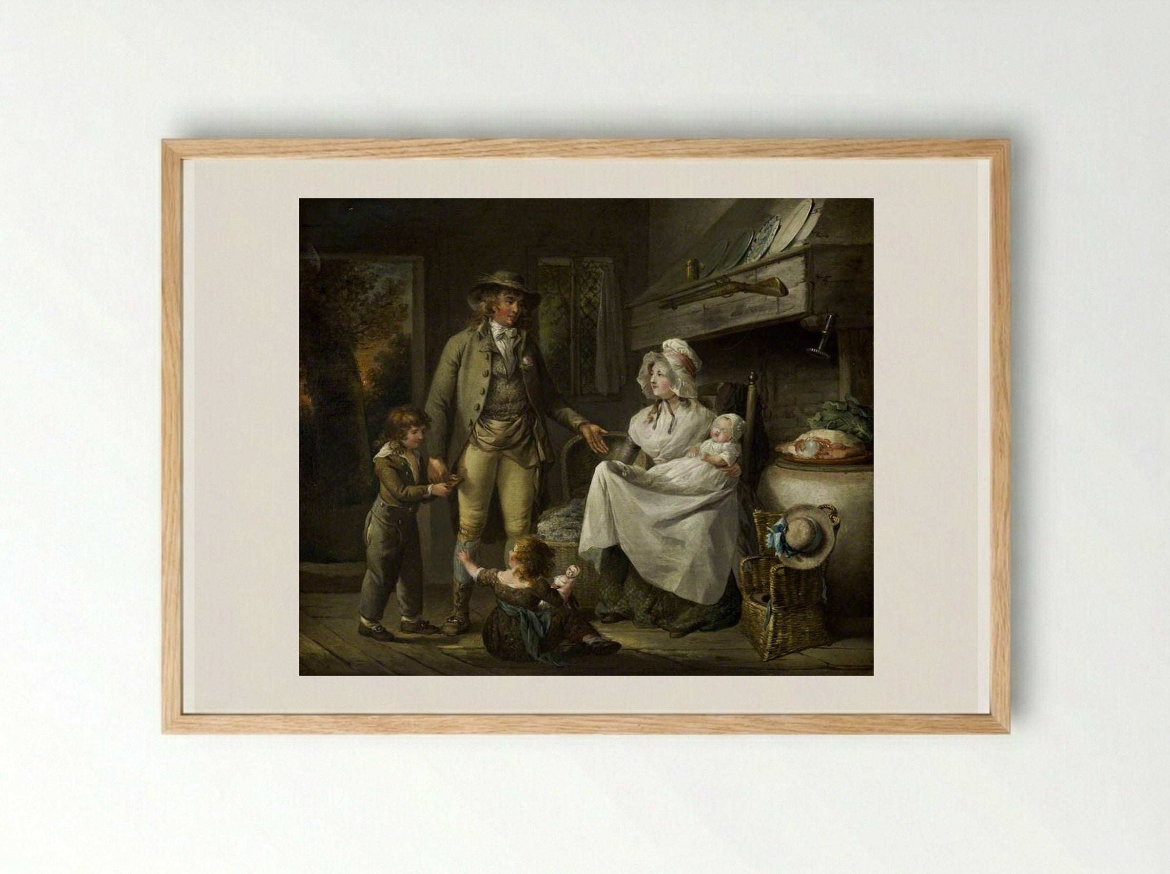 The Comforts of Industry - George Morland - Framed Print Wood