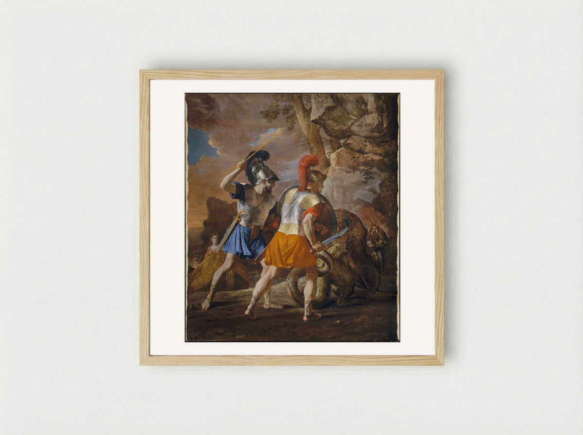 The Companions of Rinaldo - Nicolas Poussin - Framed Print Wood