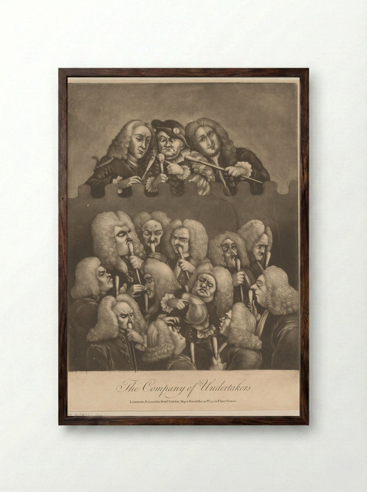 The Company of Undertakers - Richard Purcell - Framed Print Dark Wood