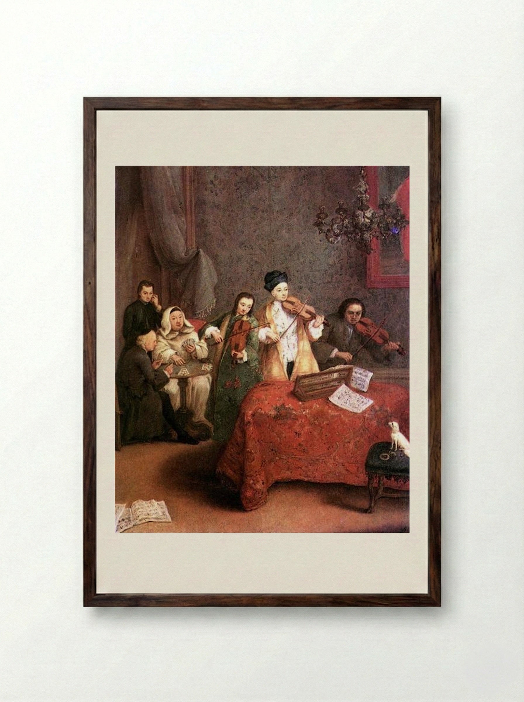 The Concert - Pietro Longhi - Framed Print Dark Wood