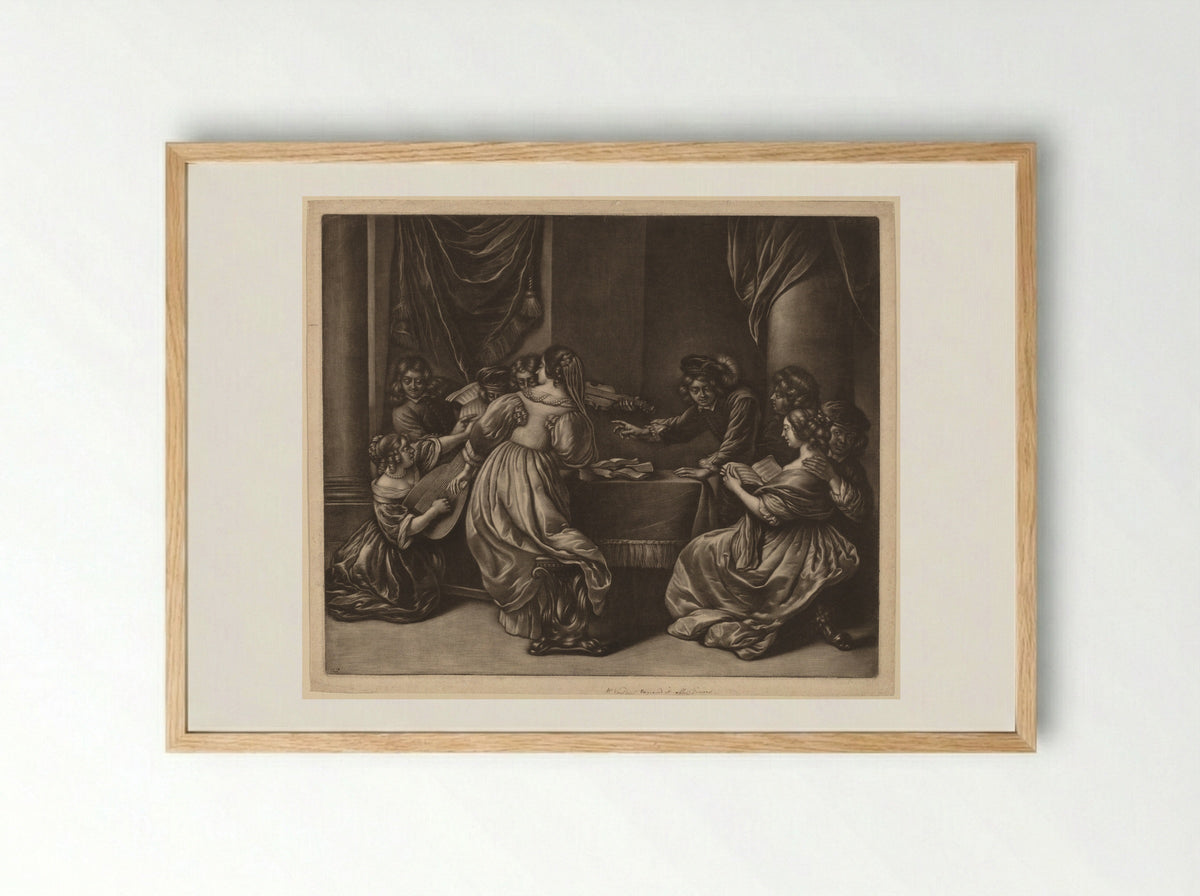 The Concert - Wallerant Vaillant - Framed Print Wood