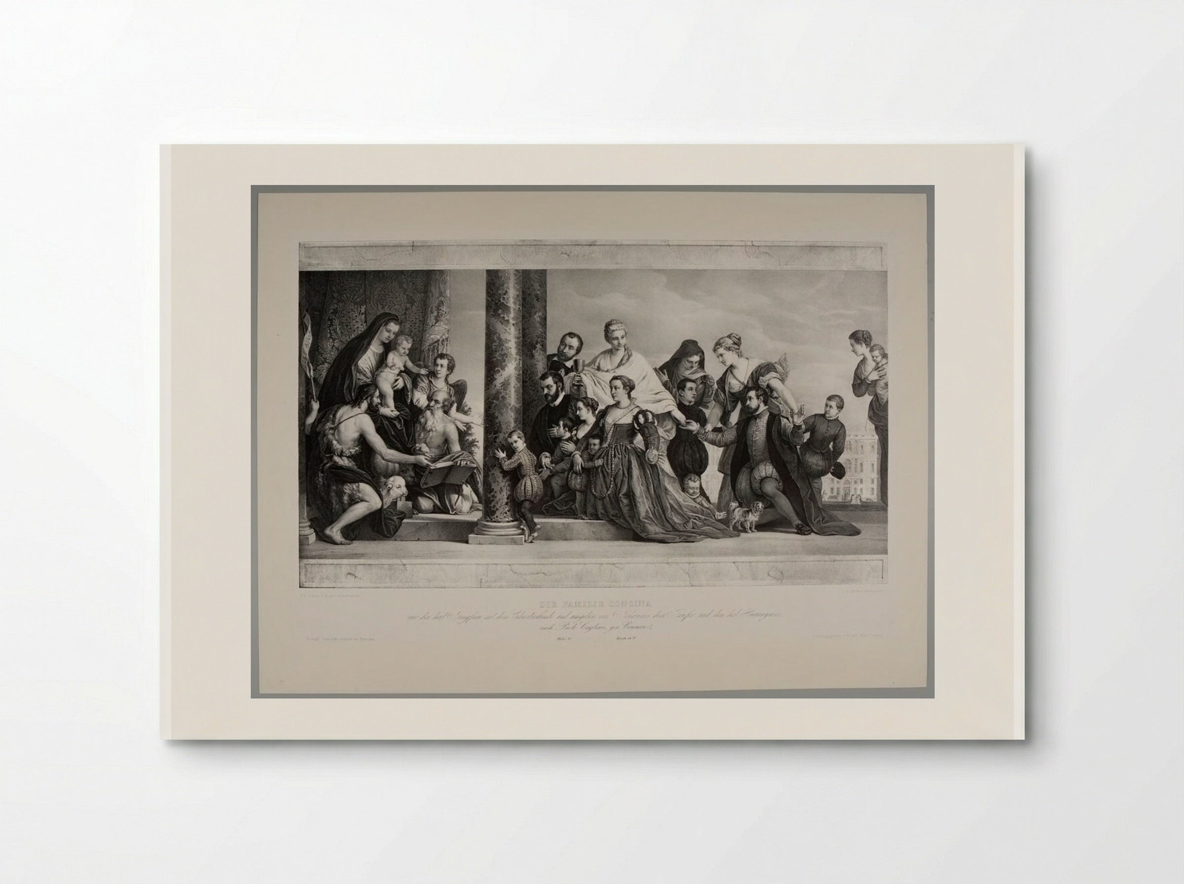 The Concina Family before the Holy Virgin and the Christ Child - Franz Hanfstaengl - Poster