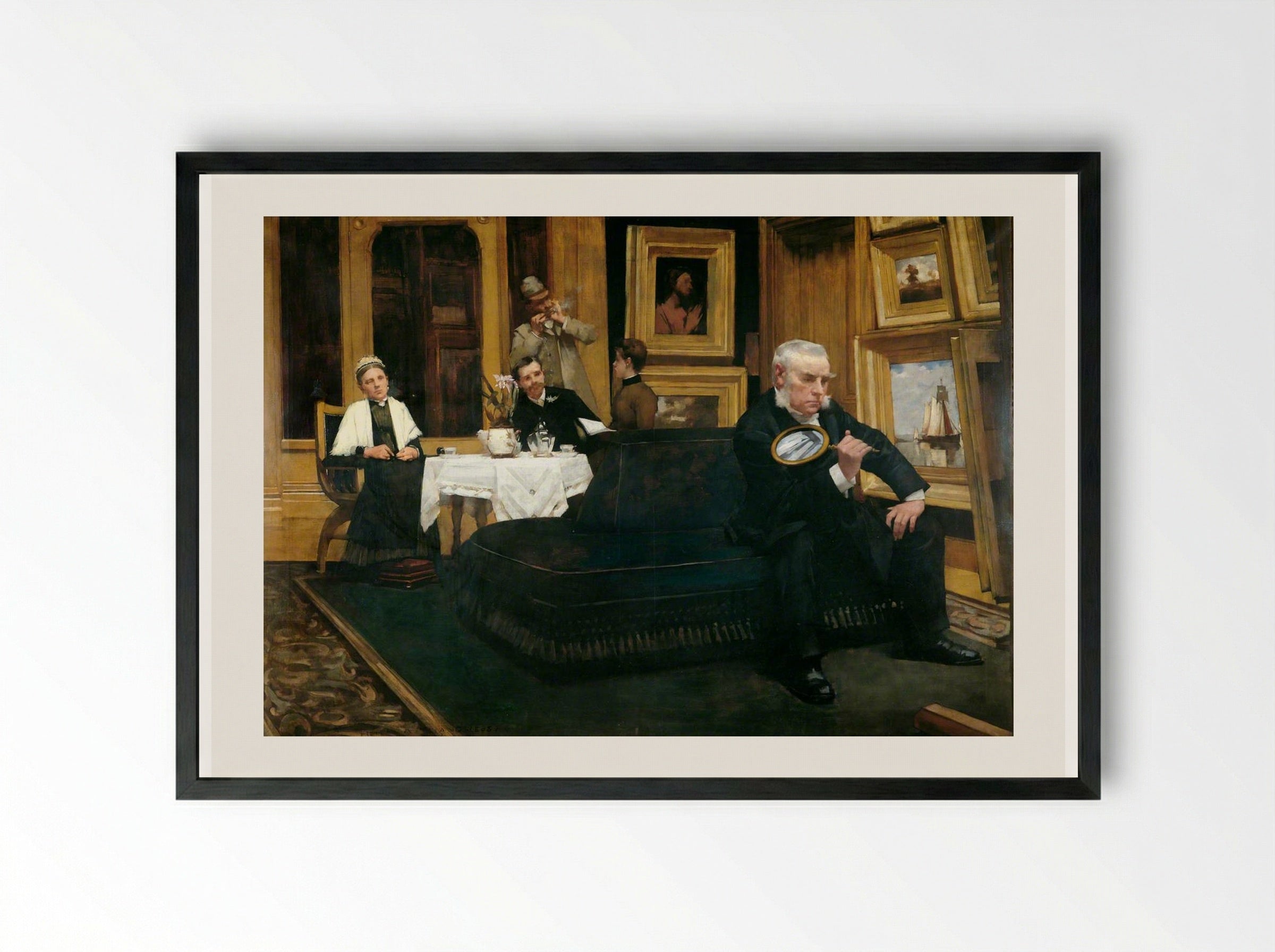 The Connoisseur - Henry Herbert La Thangue - Framed Print Black