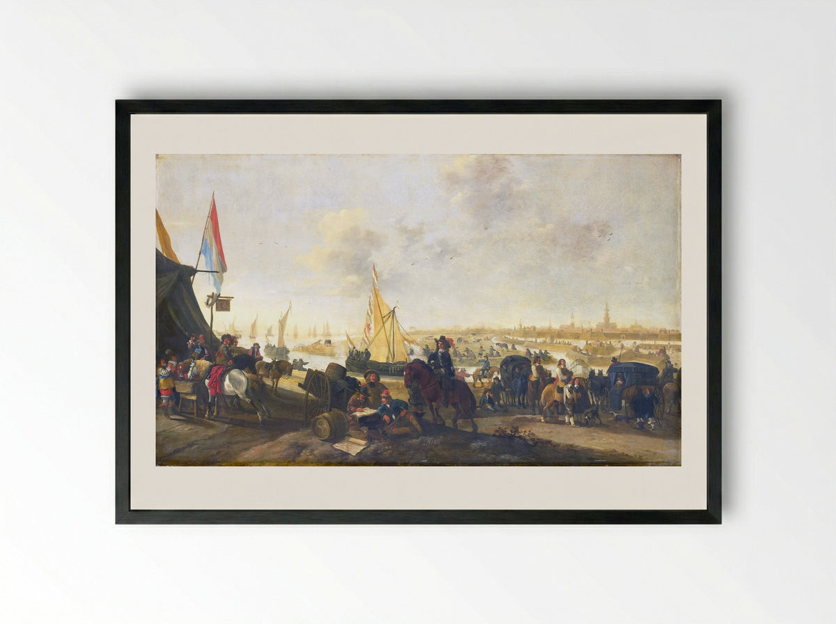 The Conquest of Hulst, 5 November 1645 - Hendrick de Meijer - Framed Print Black