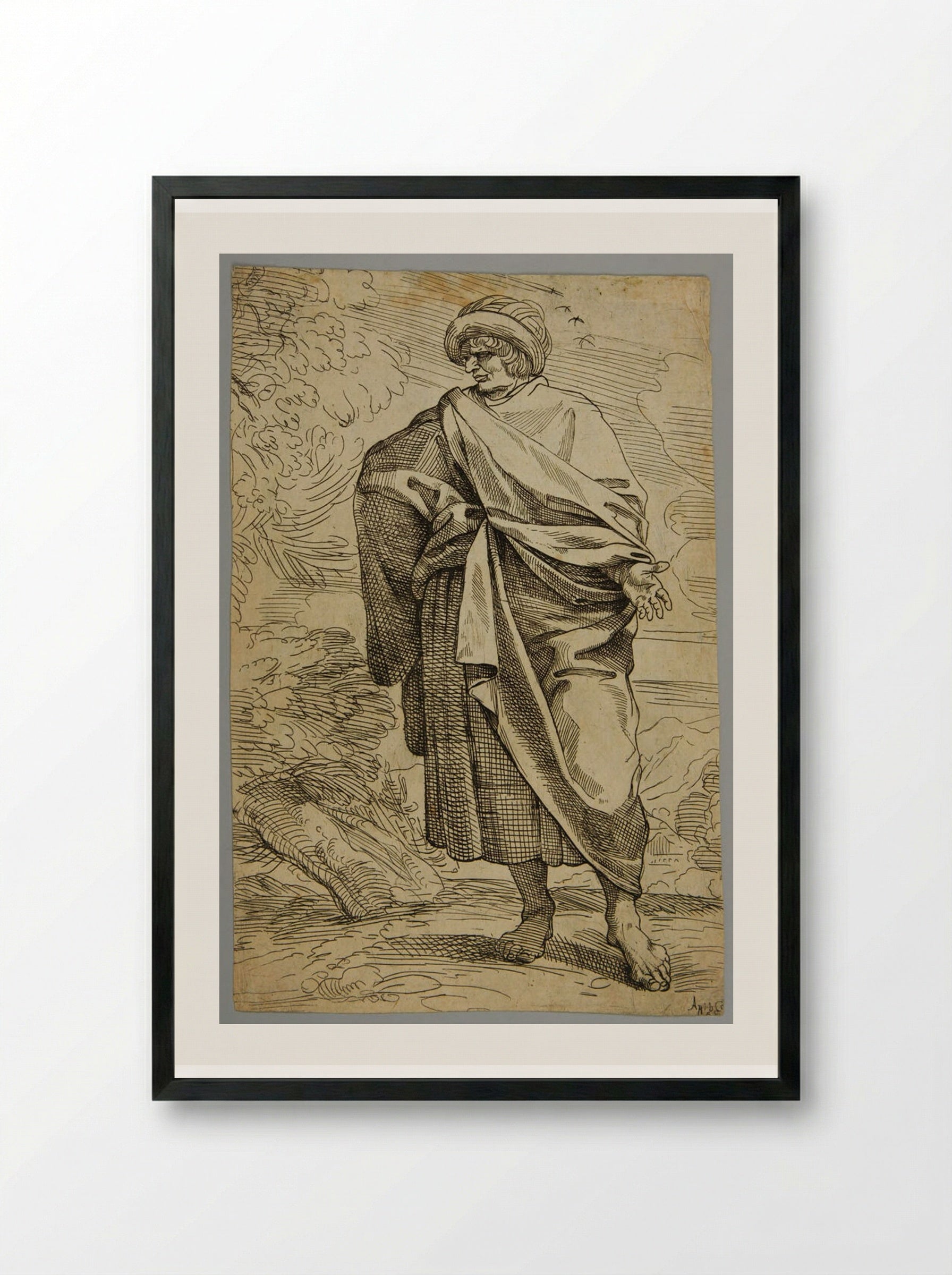 The Consul of Levantine - Simon Guillain - Framed Print Black