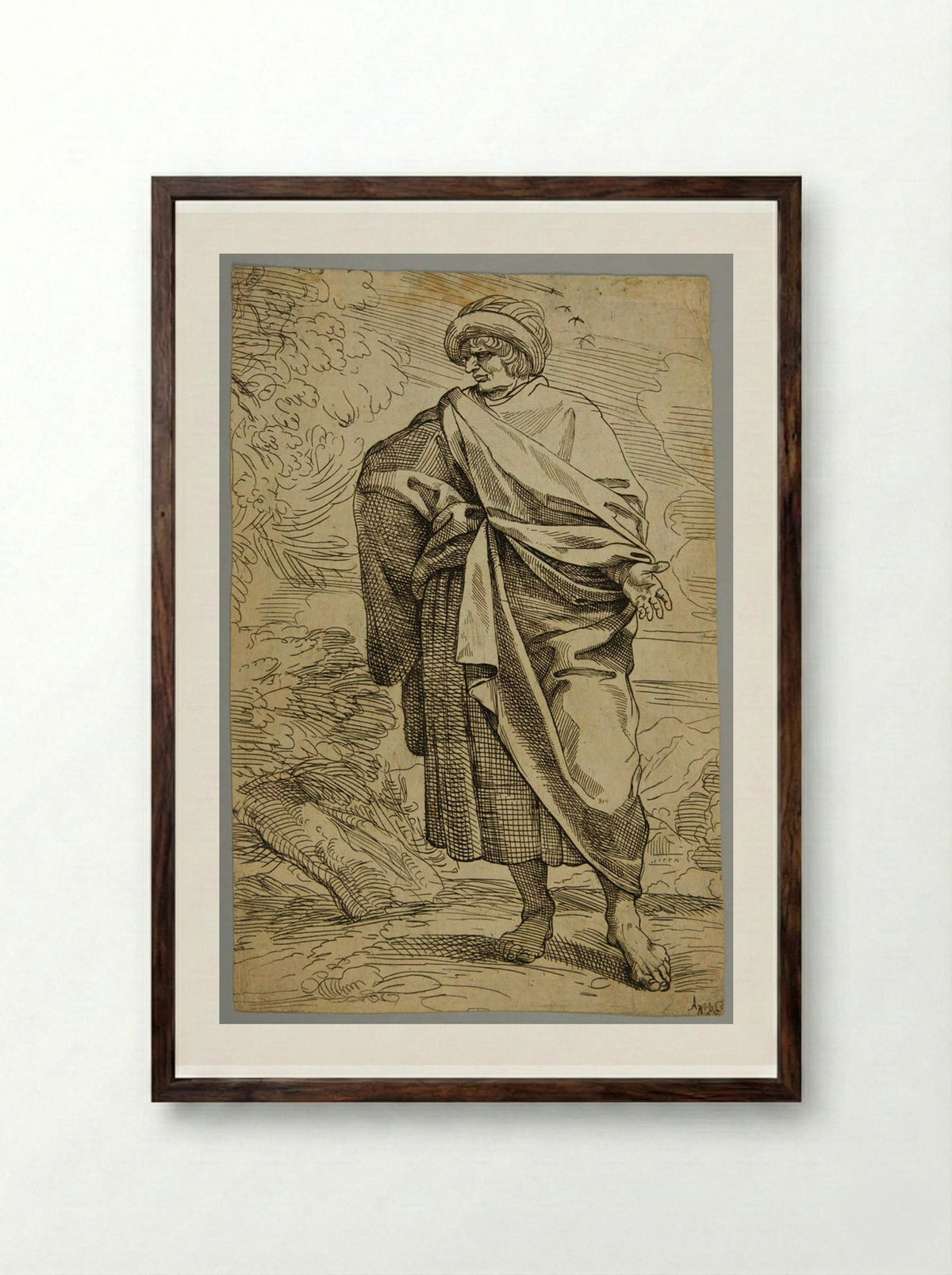 The Consul of Levantine - Simon Guillain - Framed Print Dark Wood