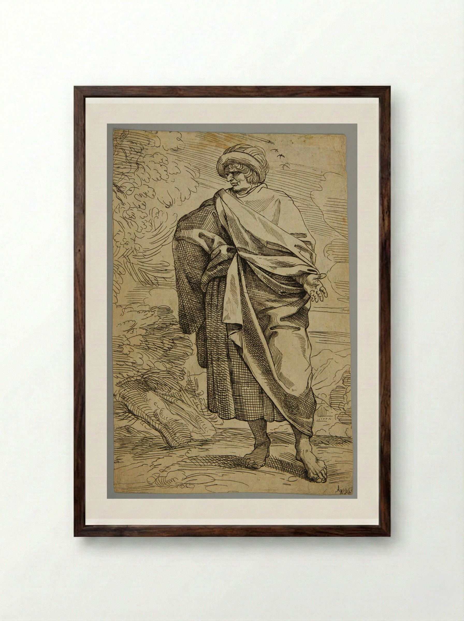 The Consul of Levantine - Simon Guillain - Framed Print Dark Wood