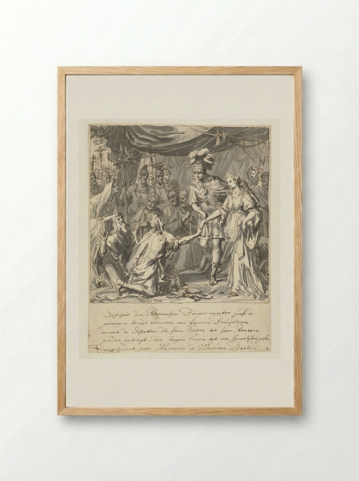 The Continence of Scipio - Philip Tidemann - Framed Print Wood