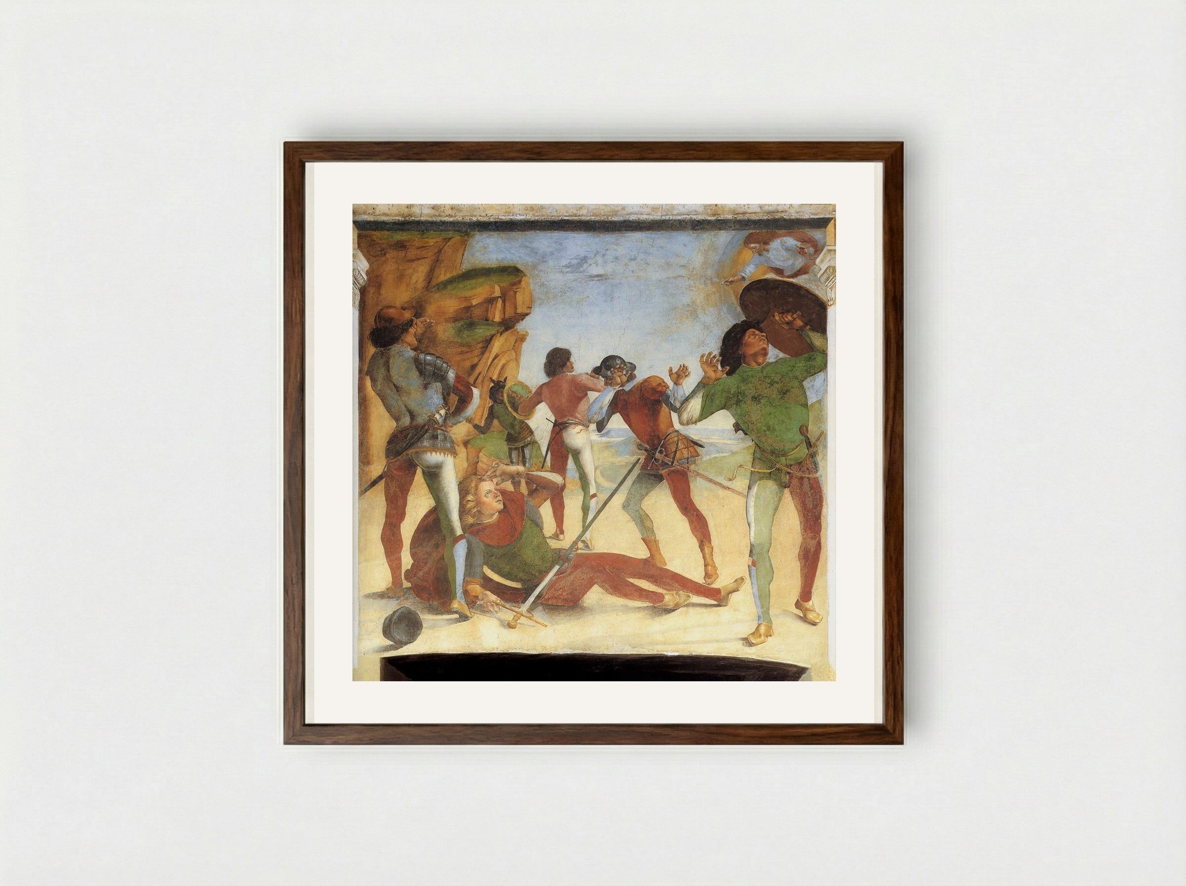The Conversion of Paul - Luca Signorelli - Framed Print Dark Wood