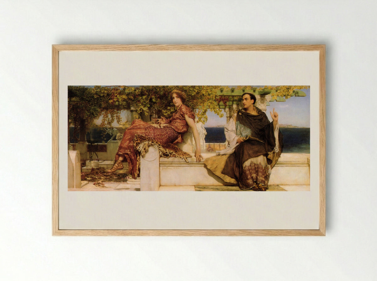 The Conversion of Paula by Saint Jerome - Sir Lawrence Alma-Tadema - Framed Print Wood