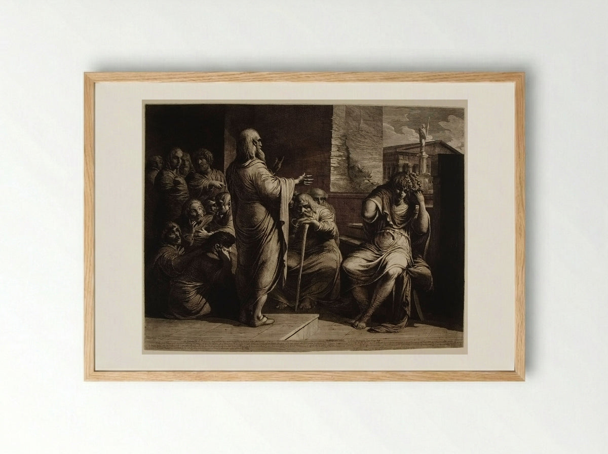 The Conversion of Polemon - James Barry - Framed Print Wood