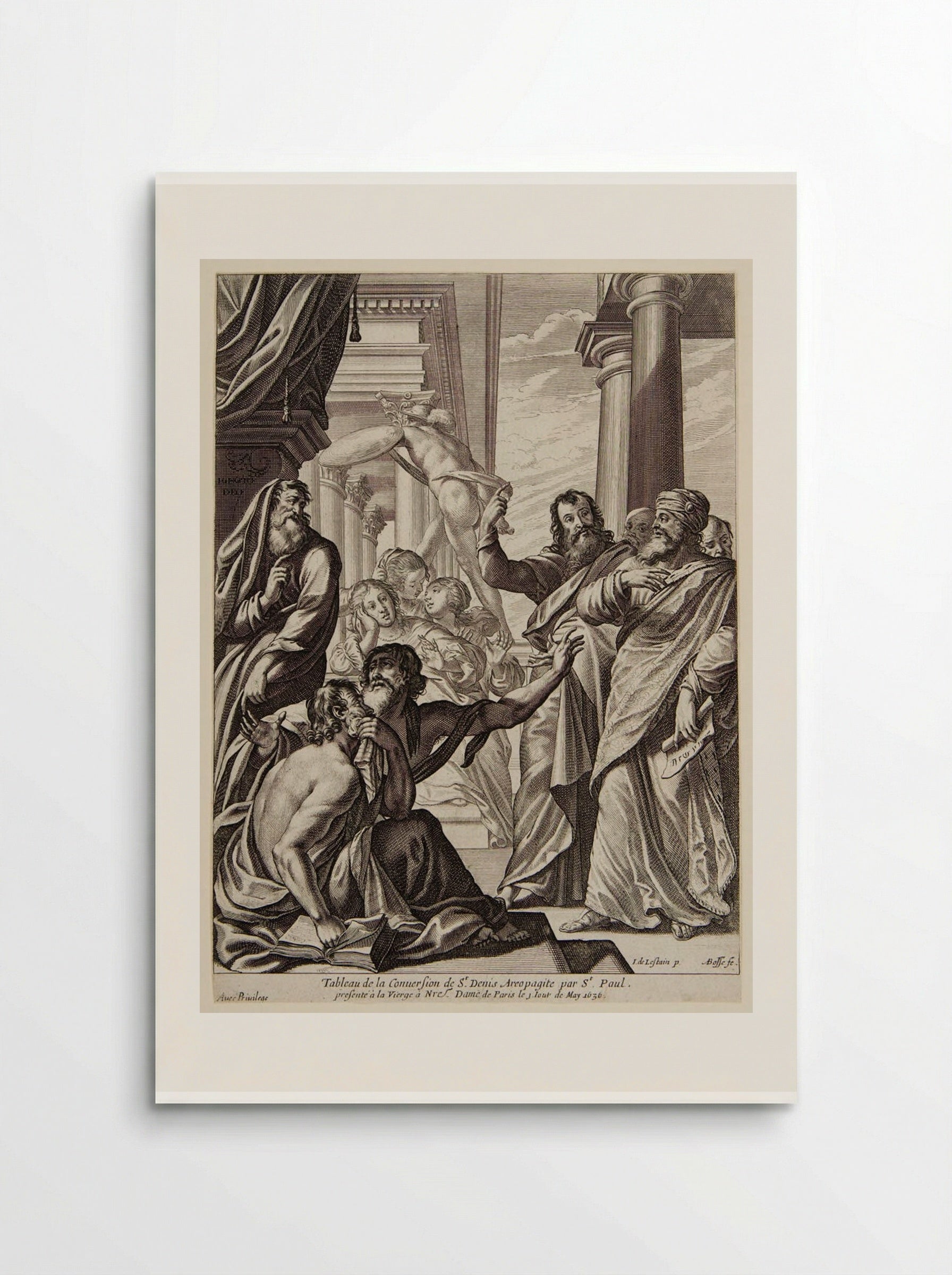 The Conversion of Saint Dionysius the Areopagite - Abraham Bosse - Poster