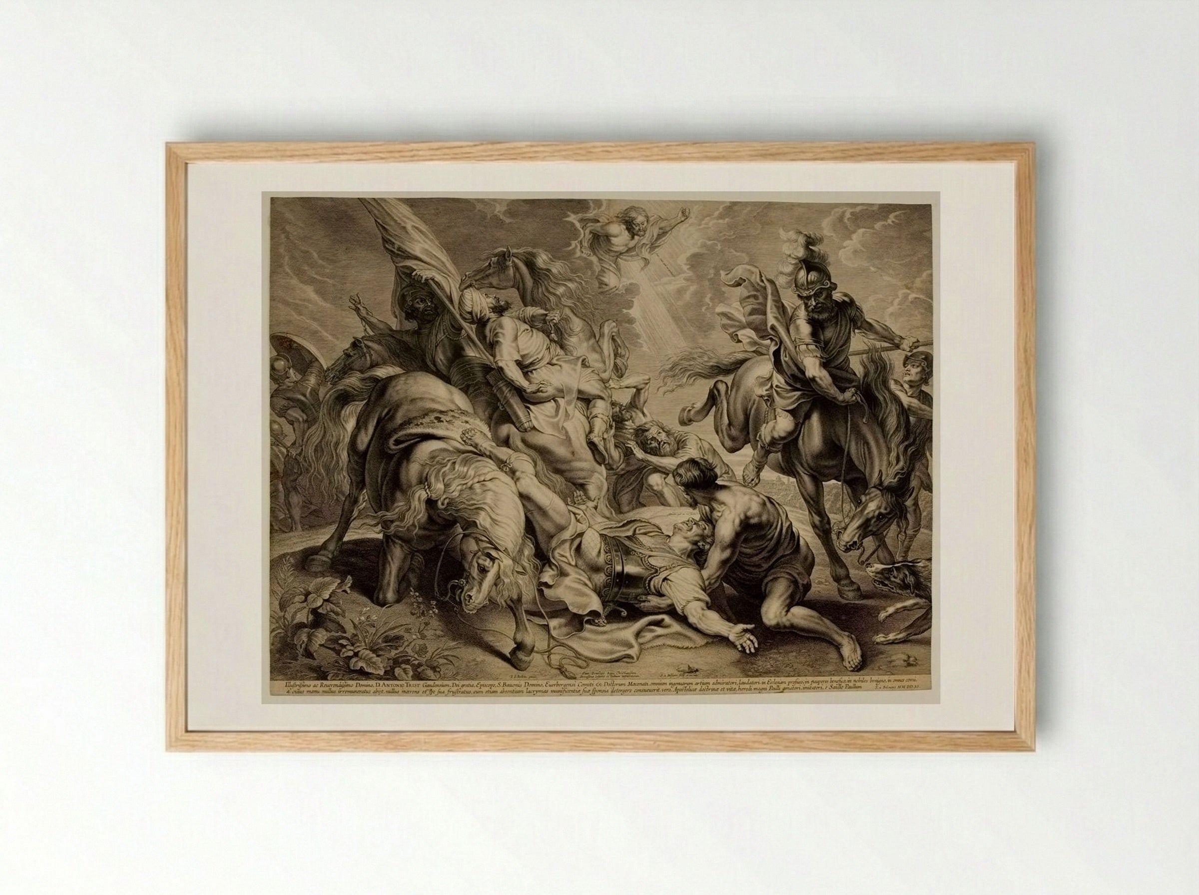 The Conversion of Saint Paul - Schelte Adamsz. Bolswert - Framed Print Wood
